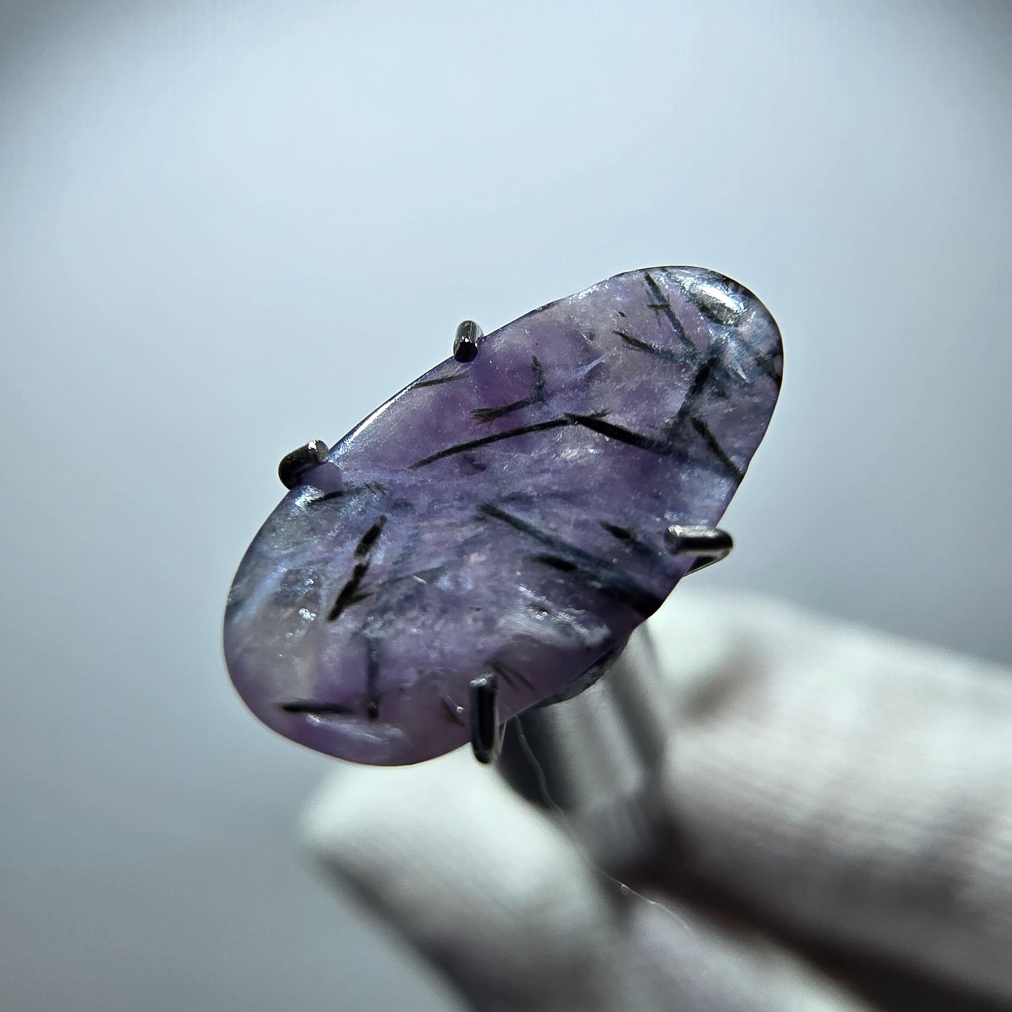 Rare Charoite crystal purple, polished Russia 13*6*2mm
