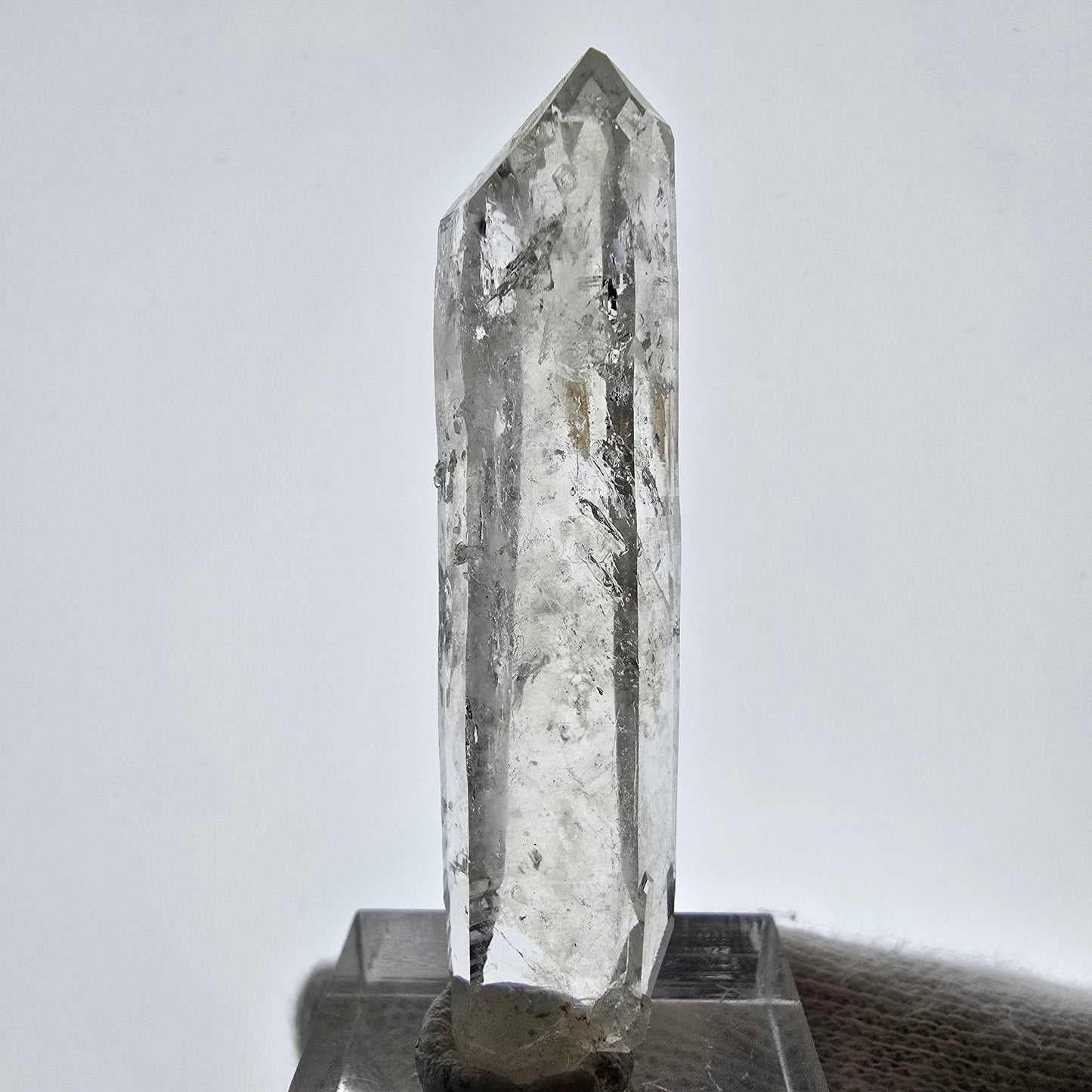 Enhydro Skeleton Smoky Quartz DT Scepter, 2x Bubble Valentine Pocket, Namibia 57*13*12mm