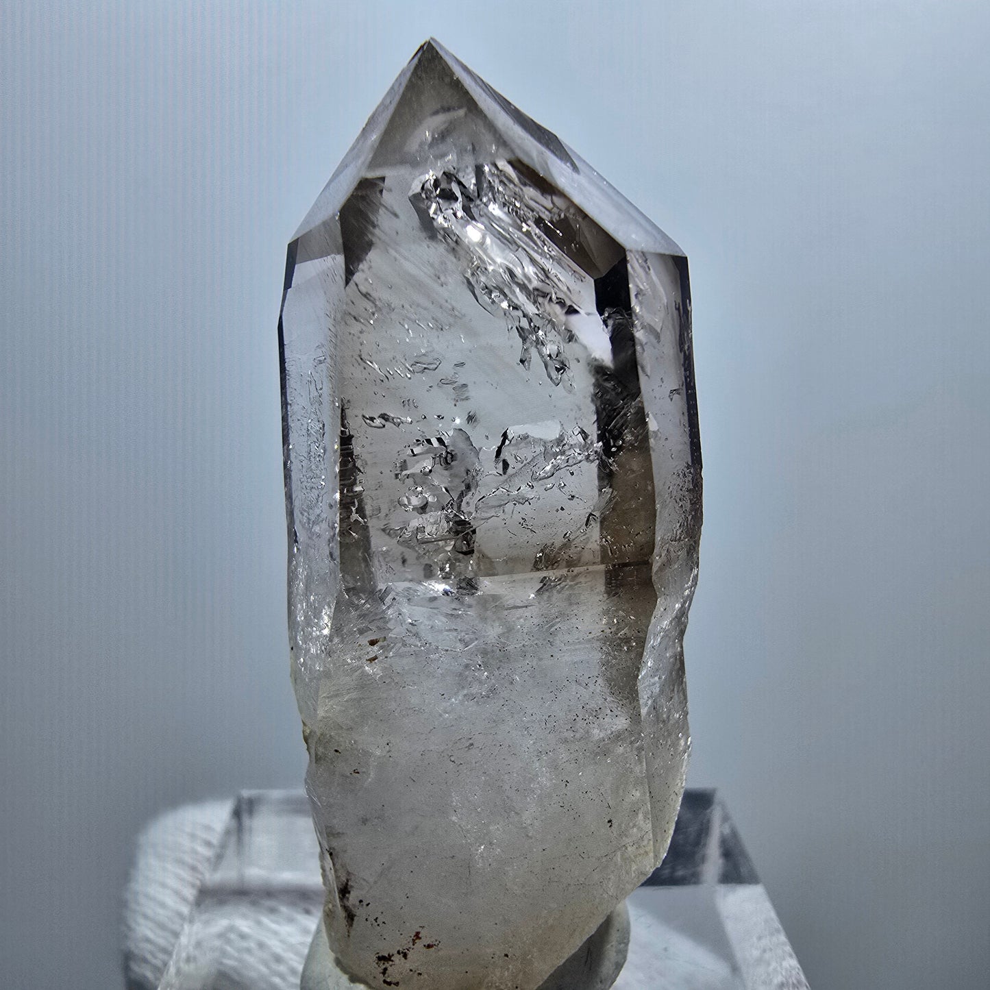 Enhydro Phantom Smoky Quartz Scepter, 1x Bubble Goboboseb, Namibia 40*17*11mm