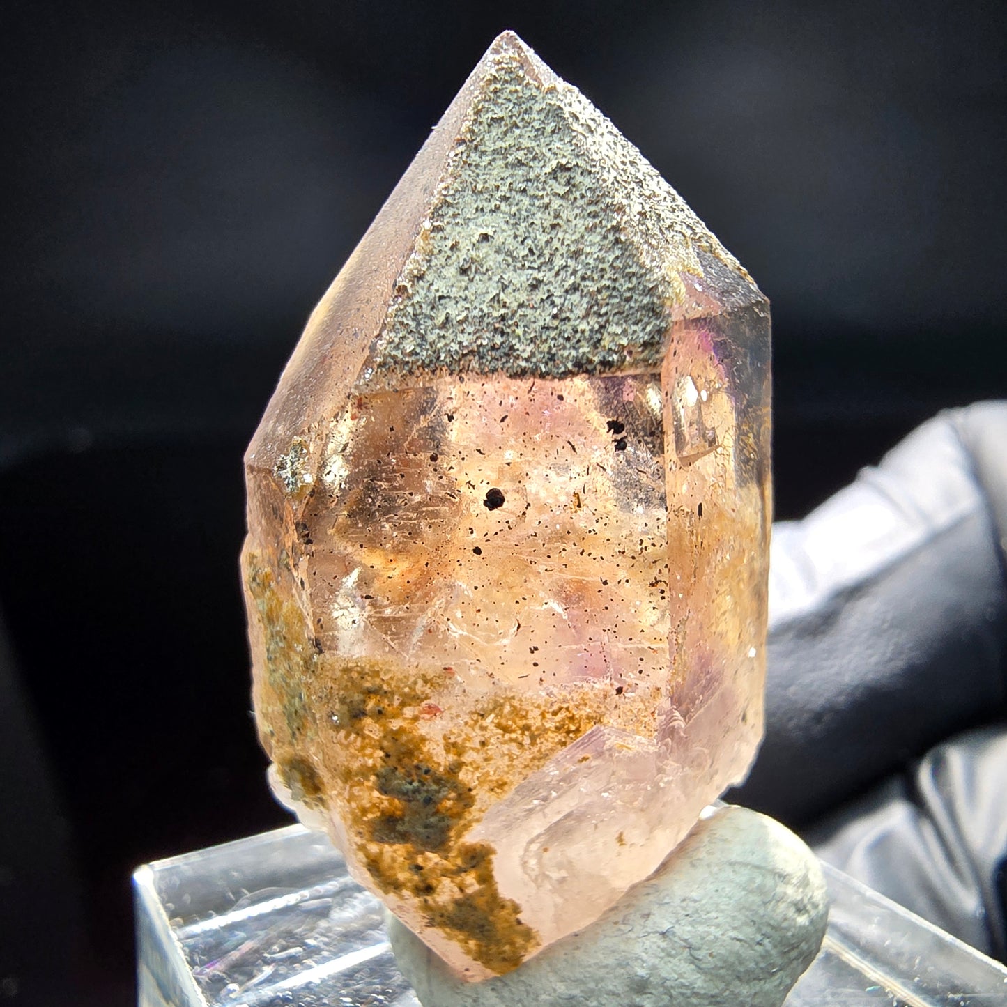 Klare Phantom Amethyst Spitze lila braun Brandberg, Namibia 35*20*14mm Sammlung