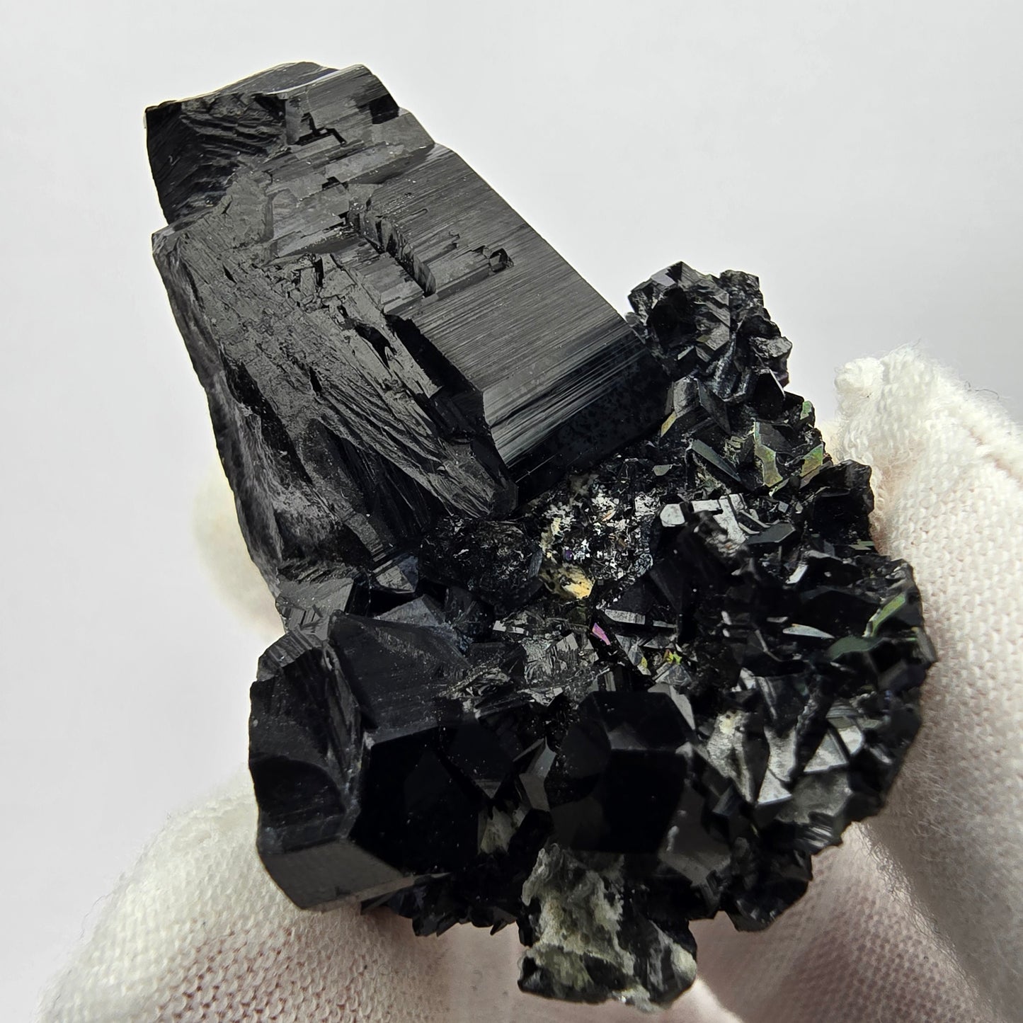 Seltene Schörl Turmalin, Hyalit Stufe Erongo, Namibia 50*36*25mm Sammlung