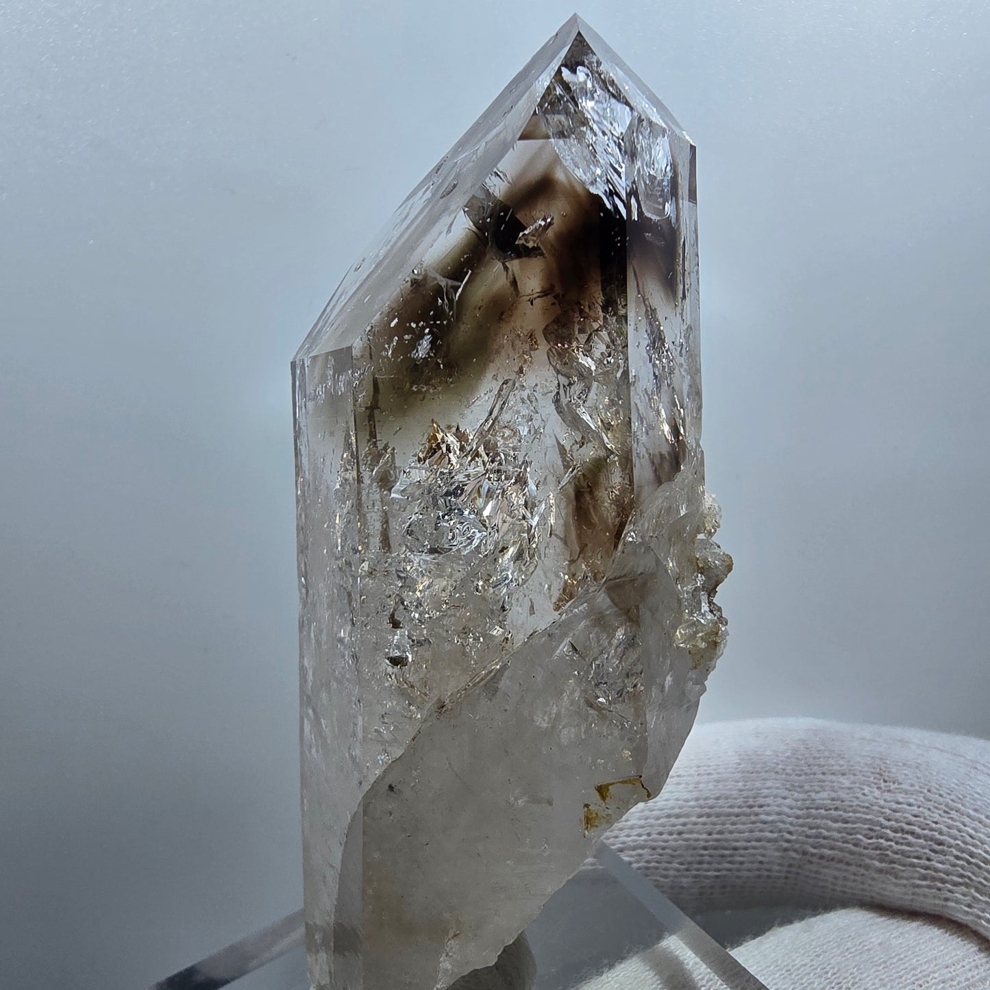 Enhydro Phantom Smoky Quartz Tip, 2x Bubble Valentine Pocket Goboboseb Namibia 83*37*27mm