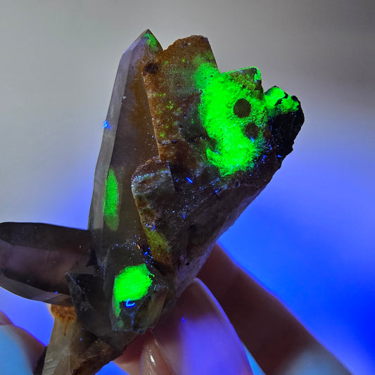 Schörl Turmalin, Rauchquarz, Hyalit, Orthoklas Stufe Erongo, Namibia 48*35*27mm