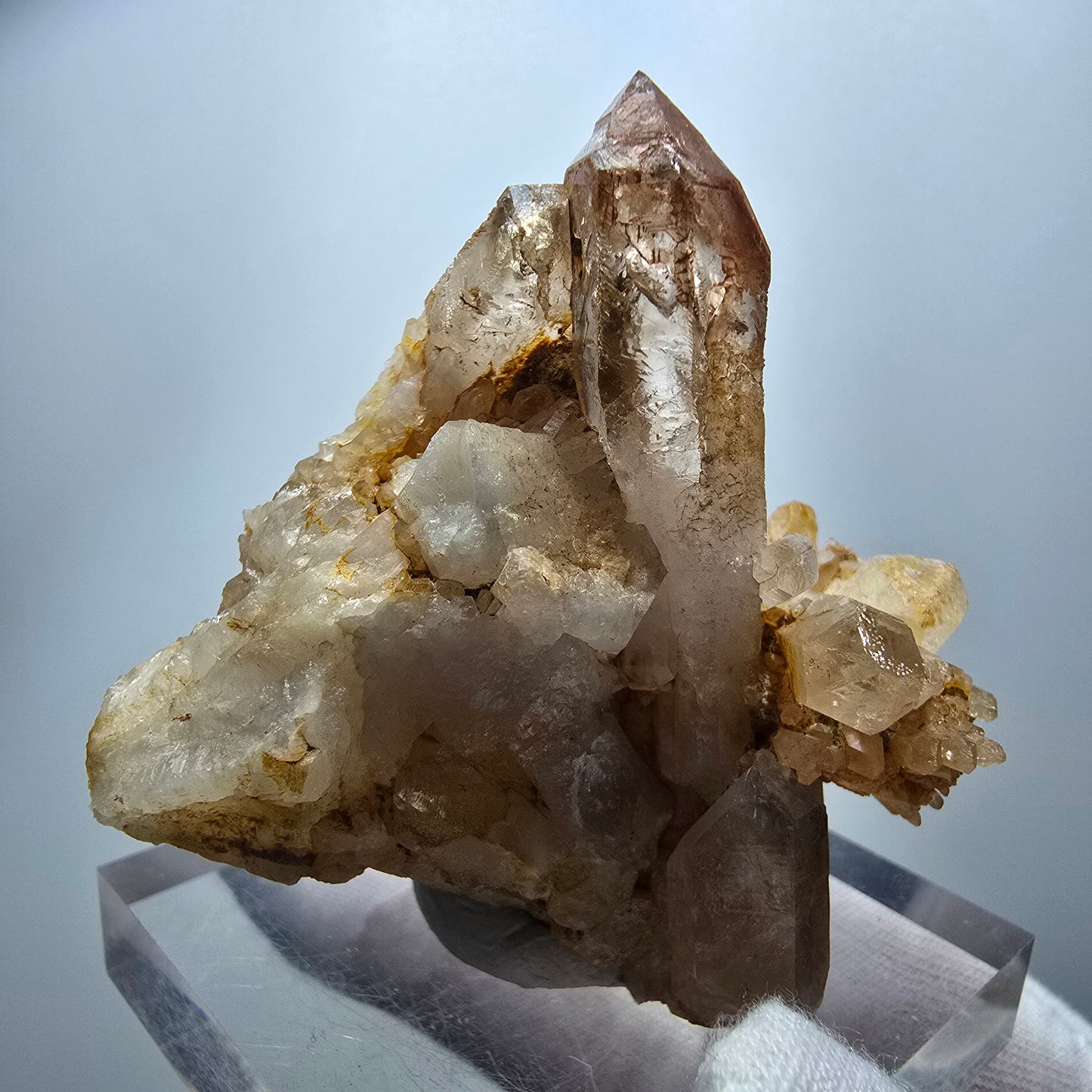 Seltene Phantom Rauchquarz Zepter Stufe Goboboseb, Namibia 59*55*42mm