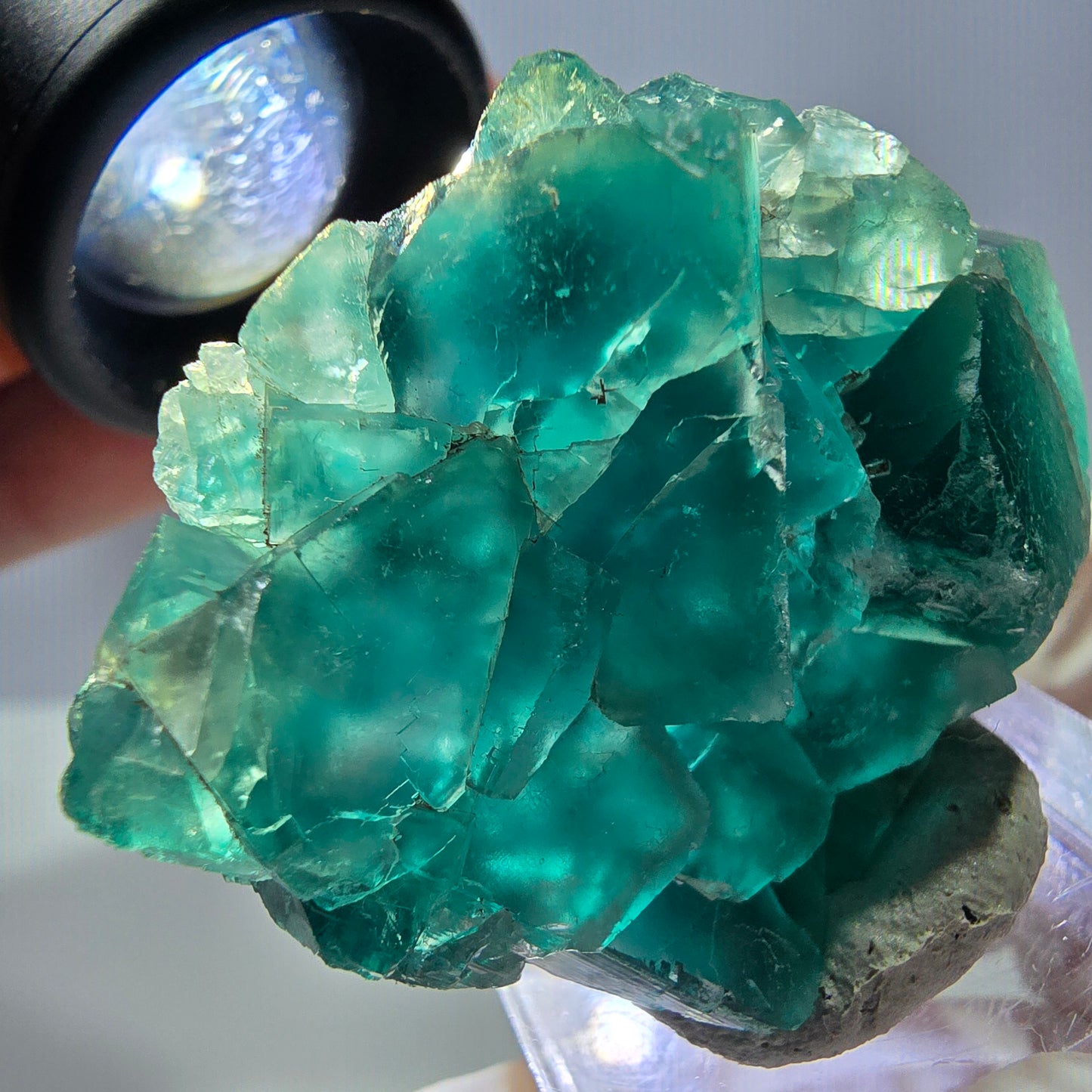 Phantom Fluorit Würfel Stufe, grün parkettiert Okorusu, Namibia 41*36*13mm