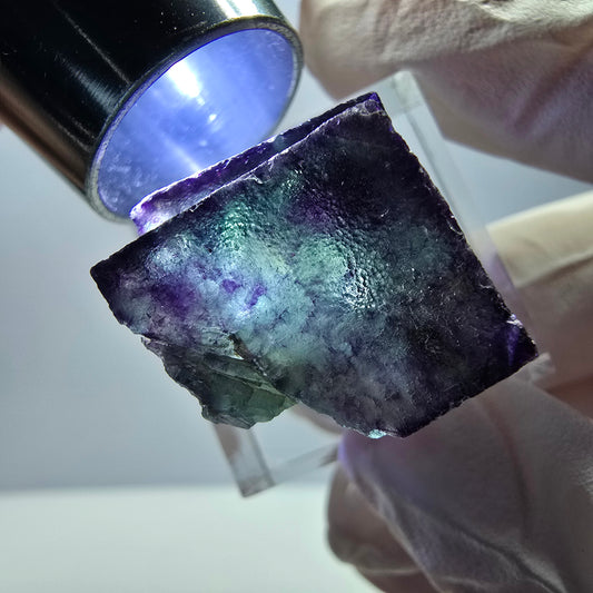 Seltene Fluorit Würfel Stufe, grün lila Okorusu, Namibia 20*19*18mm