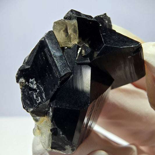 Sym. Tourmaline Schörl, quartz fumé, stade hyalite Erongo, Namibie 34*27*15mm