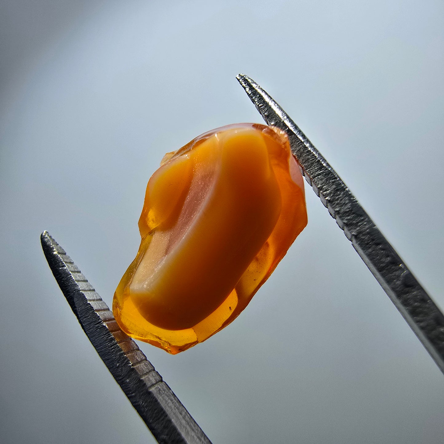 Seltener Feueropal Kristall, rot orange Mexiko 15*10*6mm