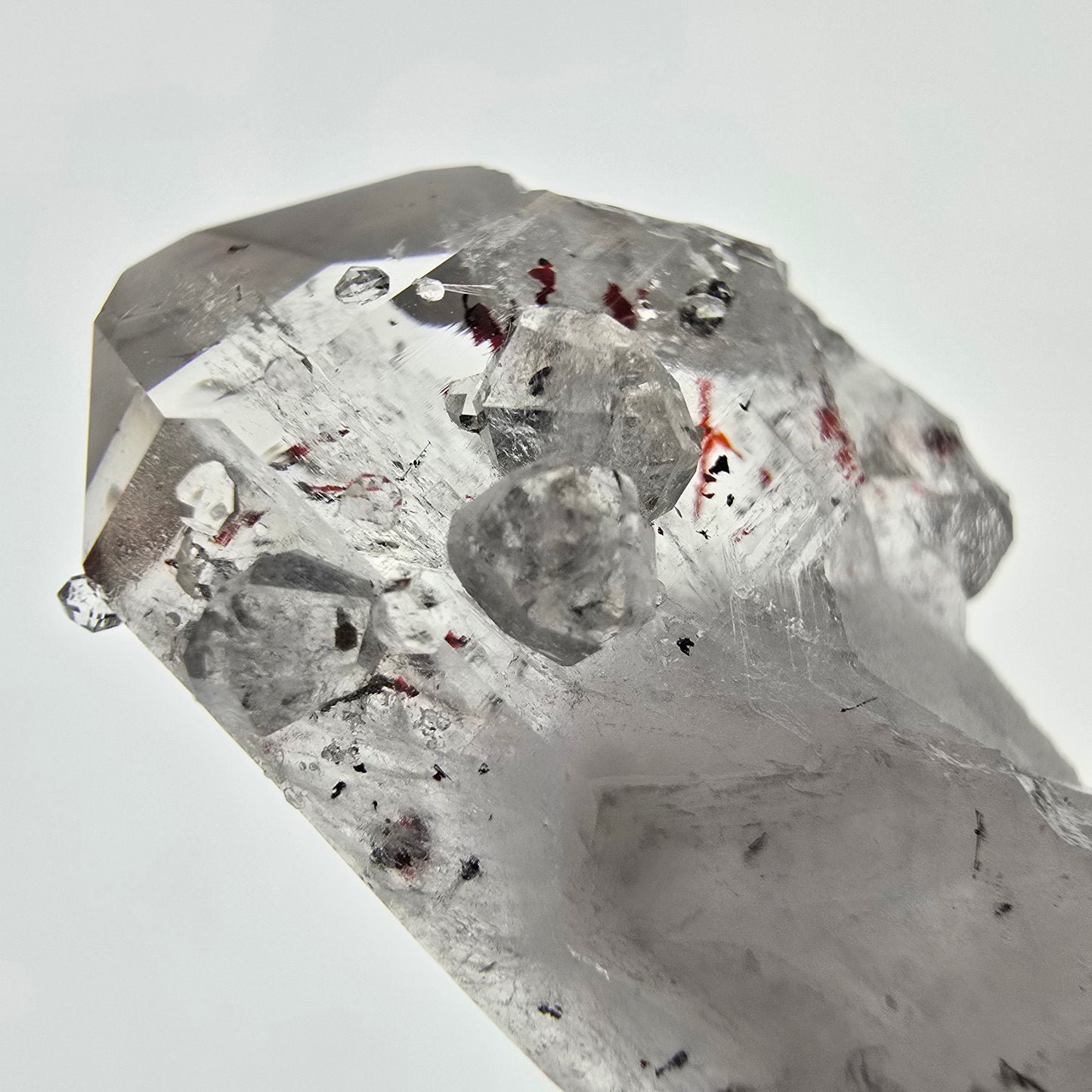 Harlequin Phantom Smoky Quartz with Analcim Streep Mine, Goboboseb, Namibia 37*23*13mm