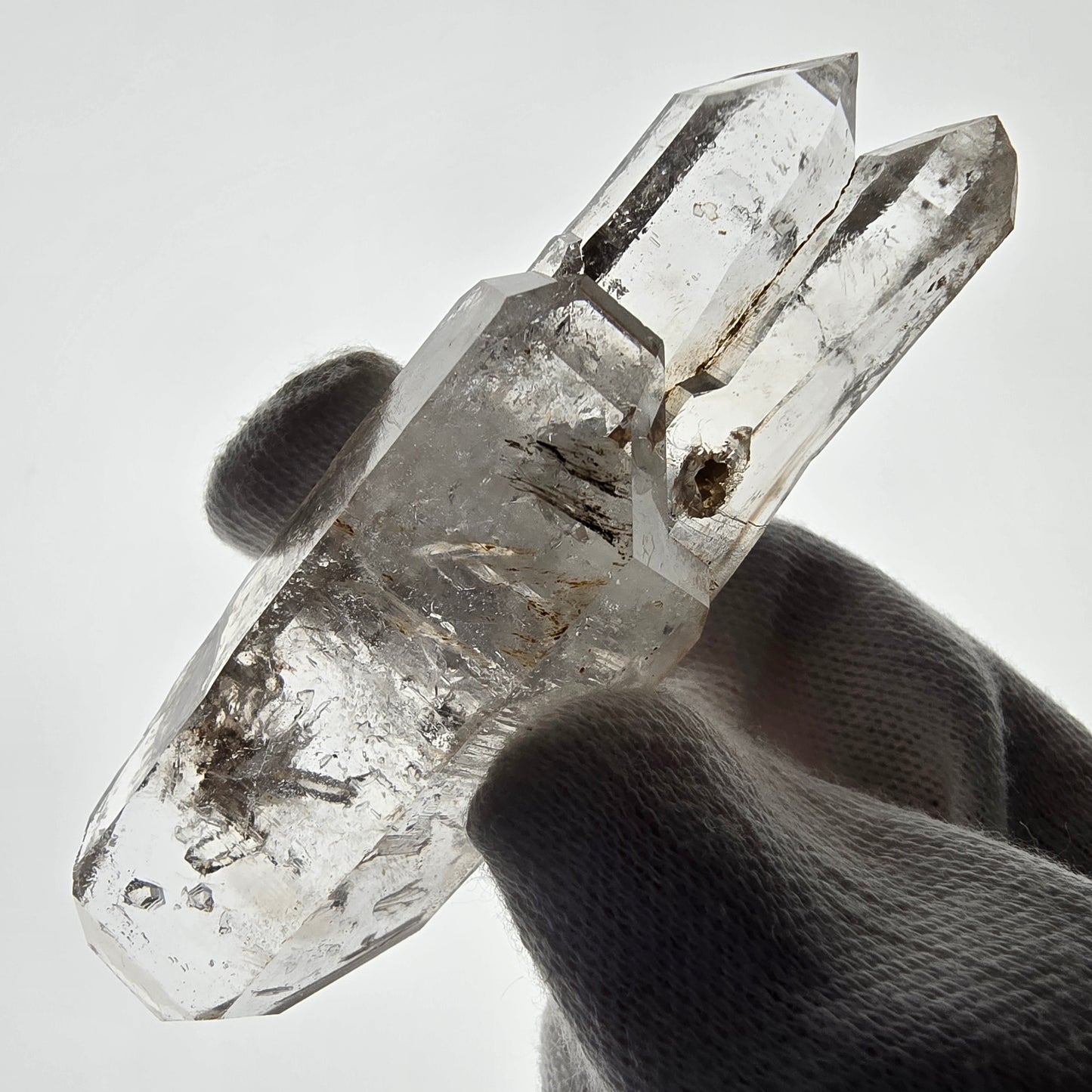 Skeleton Phantom Smoky Quartz DT Scepter Valentine Pocket Goboboseb Namibia 80*26*17mm