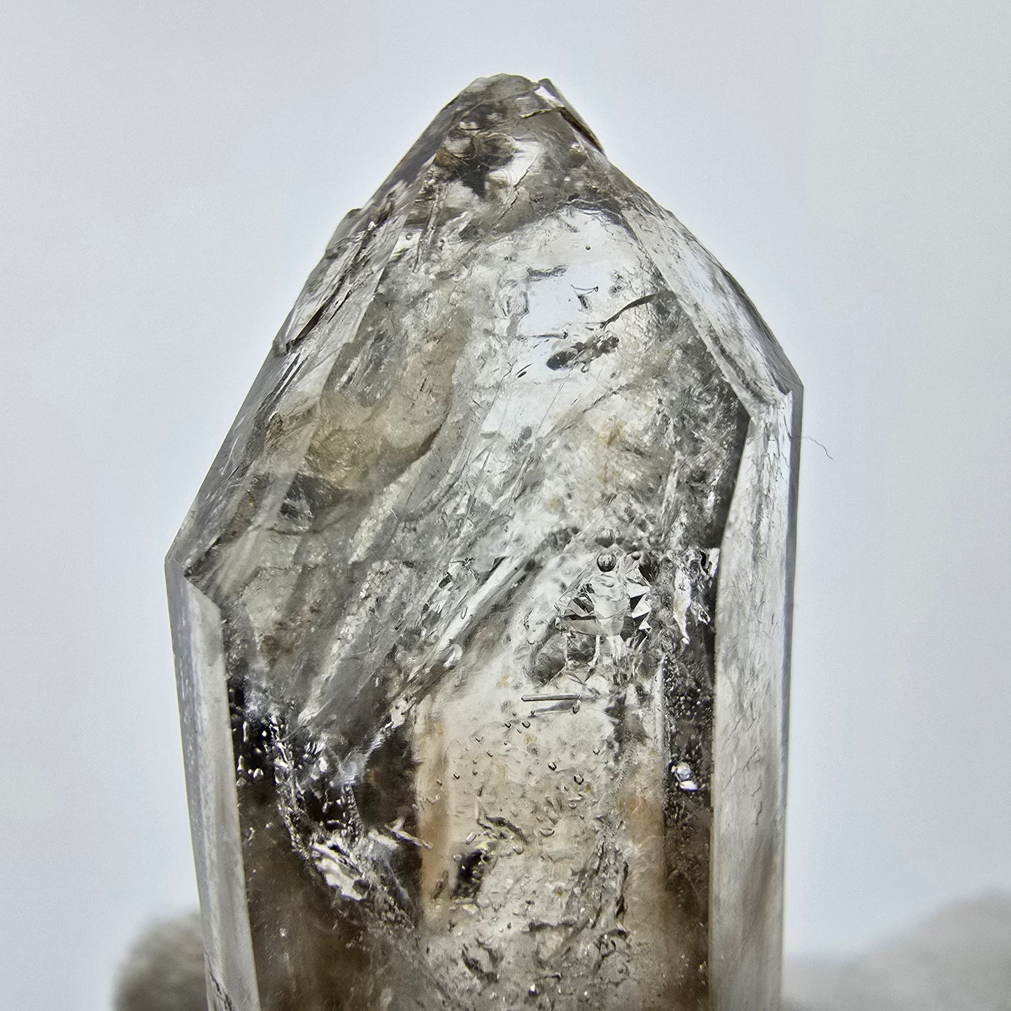 Enhydro Phantom Smoky Quartz Point 3x Bubble Goboboseb, Namibie 50*21*19mm