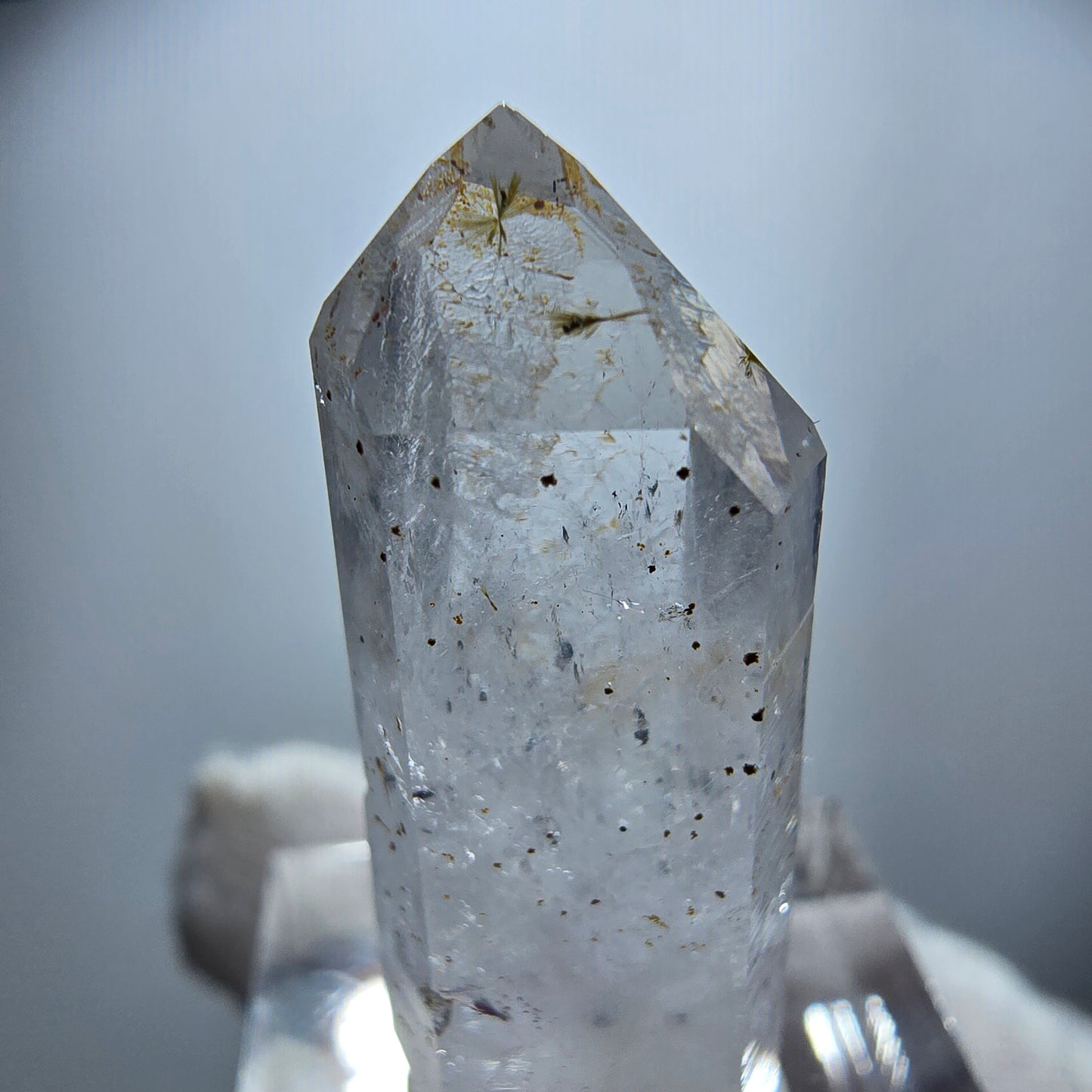 Klarer Phantom Hämatit Amethyst Kristall Streep Mine Goboboseb Namibia 35*13*9mm