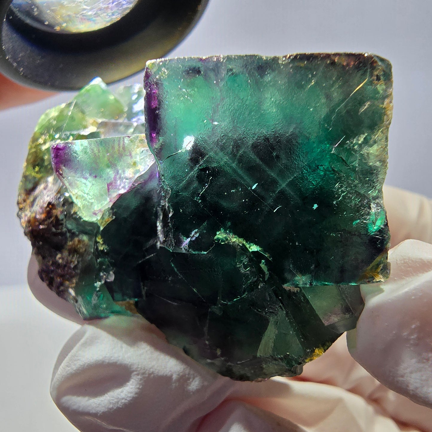 Phantom Fluorit Würfel Stufe, parkettiert, zonal Okorusu, Namibia 45*40*30mm