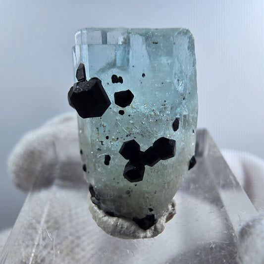 Setlene Aquamarin, Schörl Turmalin Stufe Erongo, Namibia 21*15*14mm