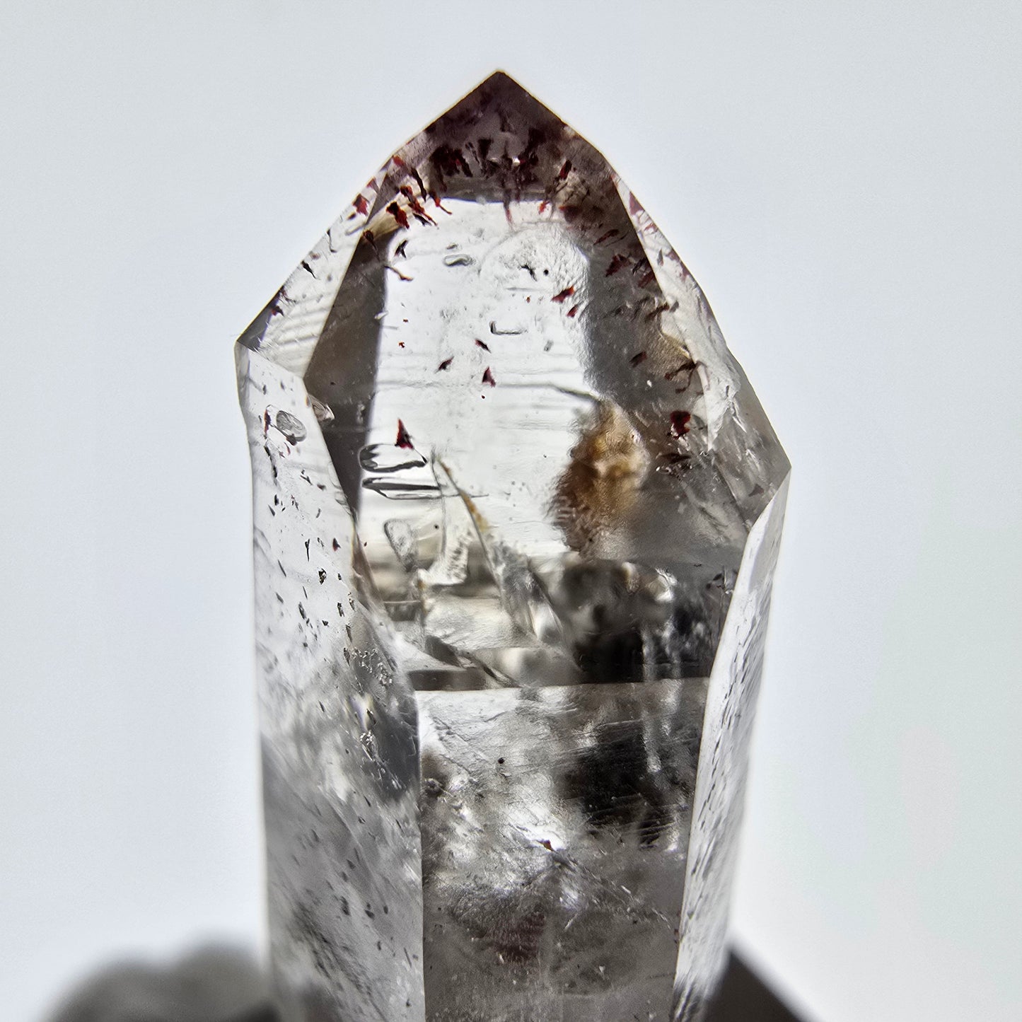 Harlequin Phantom Smoky Quartz DT Zepter Valentine Pocket Gobo. Namibia 28*15*11mm