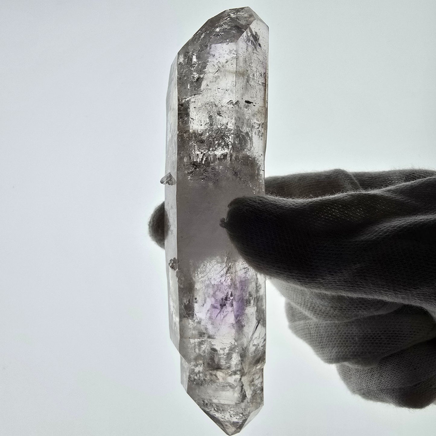 Enhydro Skeleton Amethyst DT Scepter 4x Bubble Valentine Pocket Goboboseb Namibie 122*31*26mm
