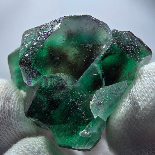 Klare Phantom Fluorit Würfel, Schörl Turmalin Stufe Erongo, Namibia 44*37*32mm