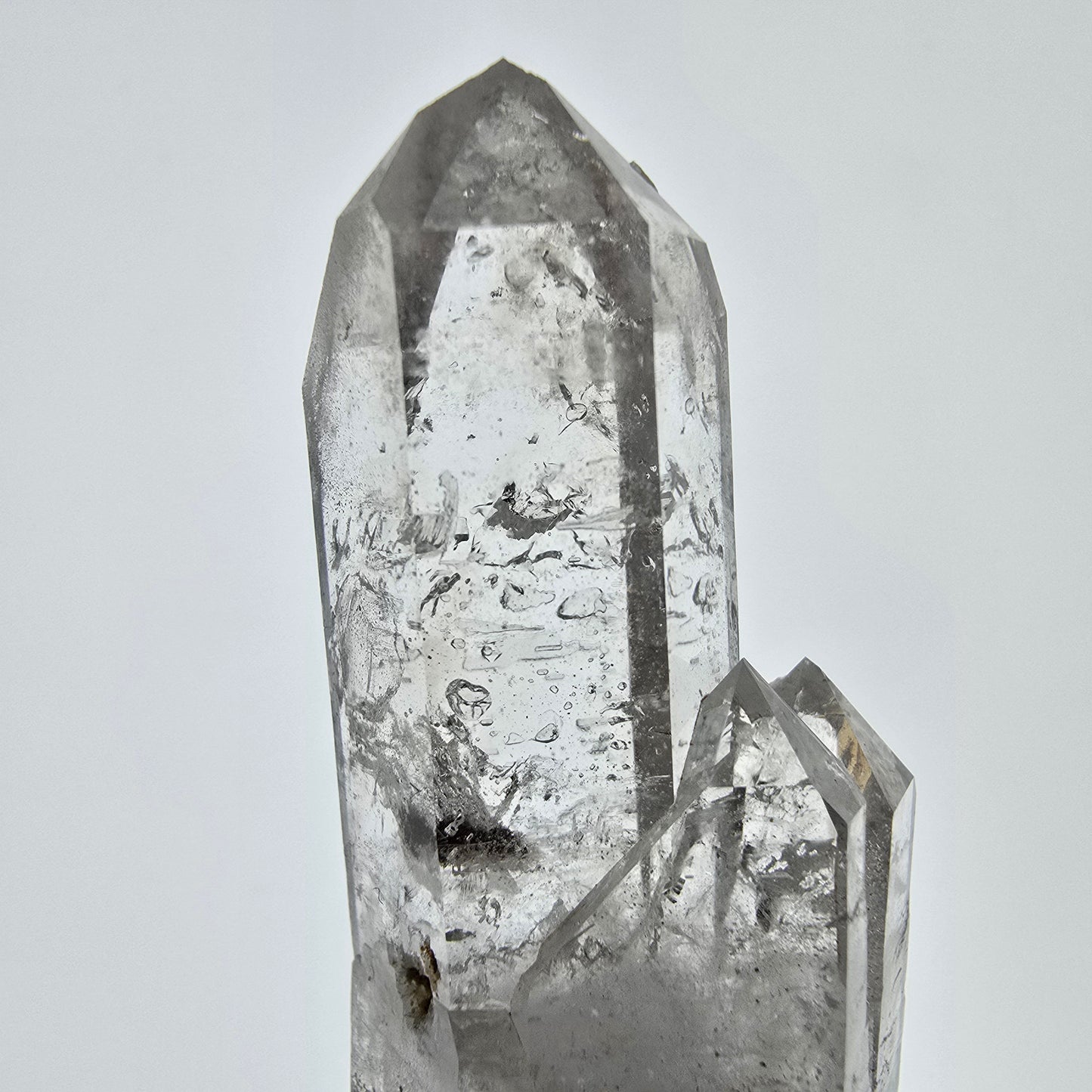 Enhydro Skeleton Smoky Quartz DT Scepter, 1x Bubble Valentine Pocket, Namibia 56*22*16mm