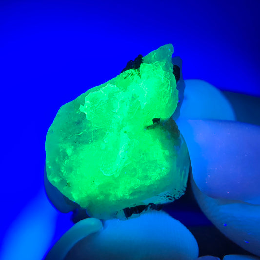 Setlene Aquamarin, Hyalit Opal, Schörl Turmalin Stufe Erongo, Namibia 17*10*11mm