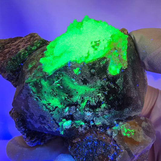 Quartz fumé, hyalite, tourmaline Schörl, orthose, muscovite, Erongo, Namibie, 74 x 68 x 36 mm