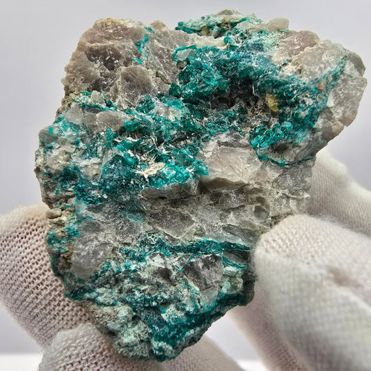 Seltene Dioptas auf Quarz Stufe Kaokoveld, Namibia 52*44*32mm Mineraliensammlung