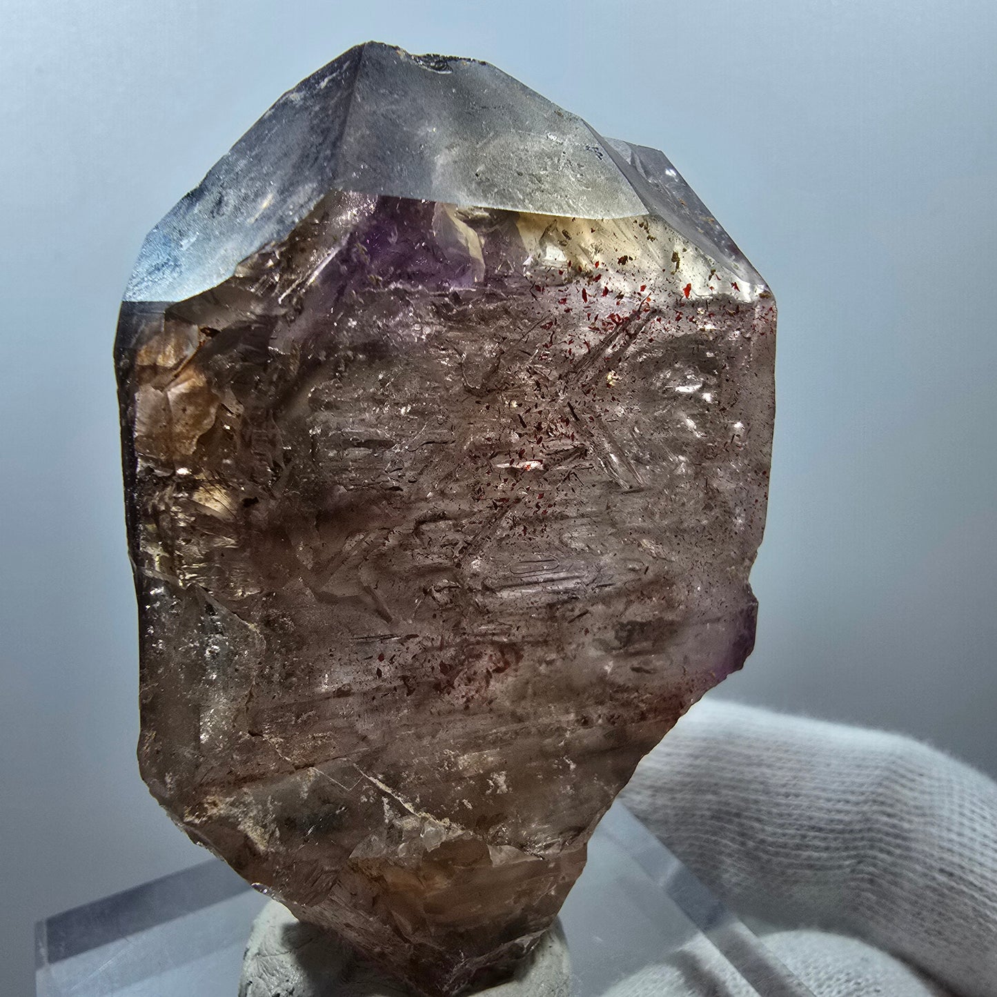 Enhydro Skeleton Phantom Amethyst Scepter, 1x Bubble Valentine Pocket Gobo. Namibia 63*50*29mm