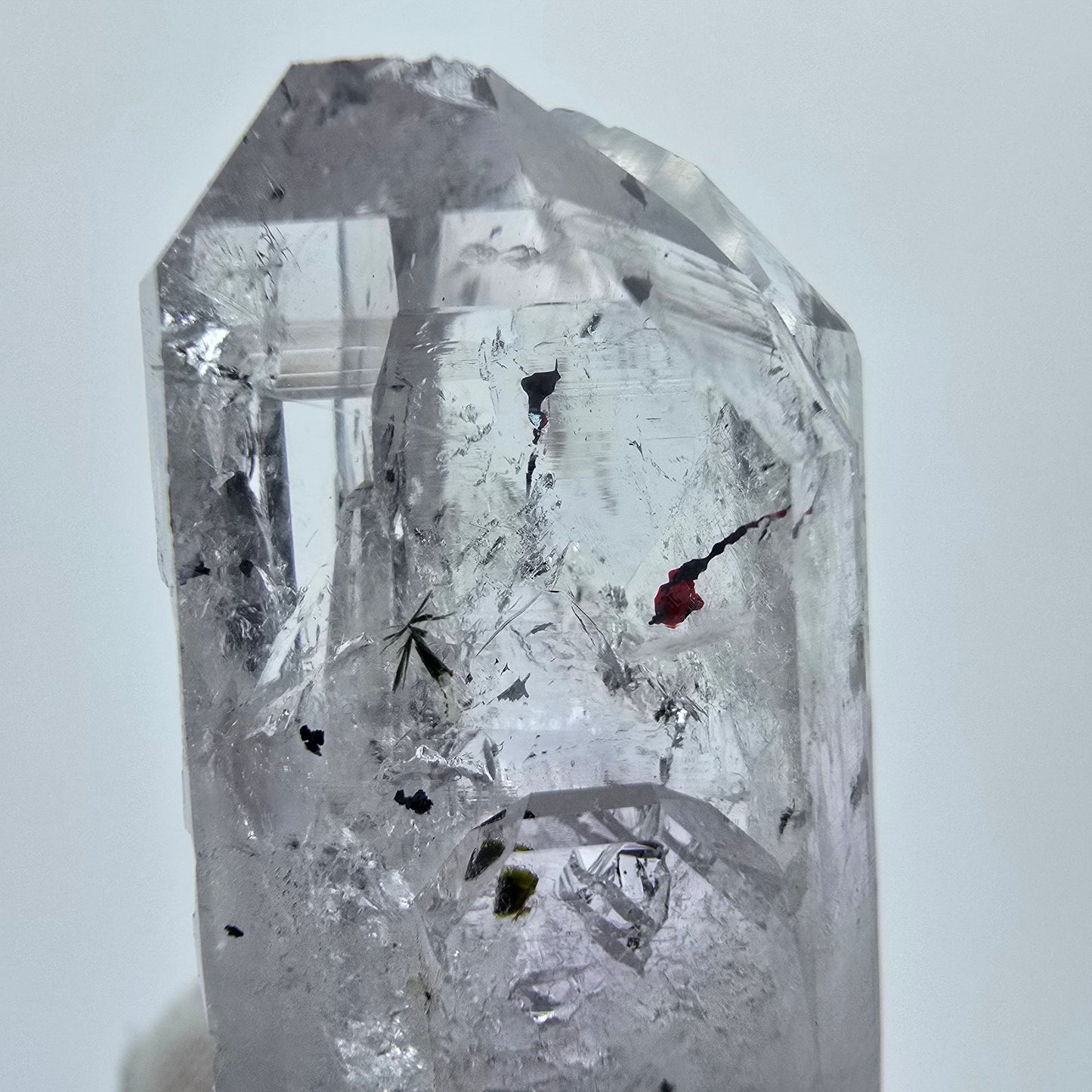 Harlequin Amethyst with Prehnite, Epidote Star Streep Mine Gob. Namibia 52*25*24mm