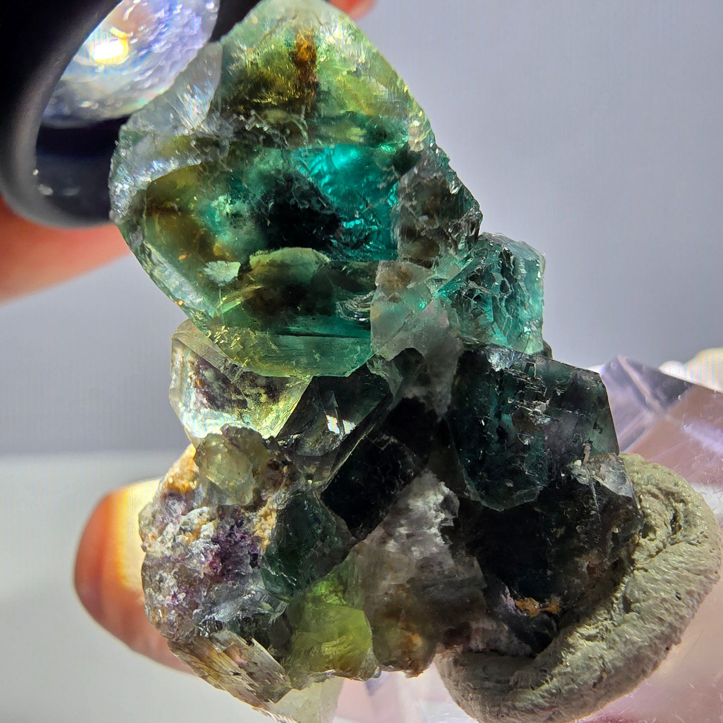 Spécimen de cube de fluorite fantôme, parquet vert Okorusu, Namibie 32 x 26 x 24 mm