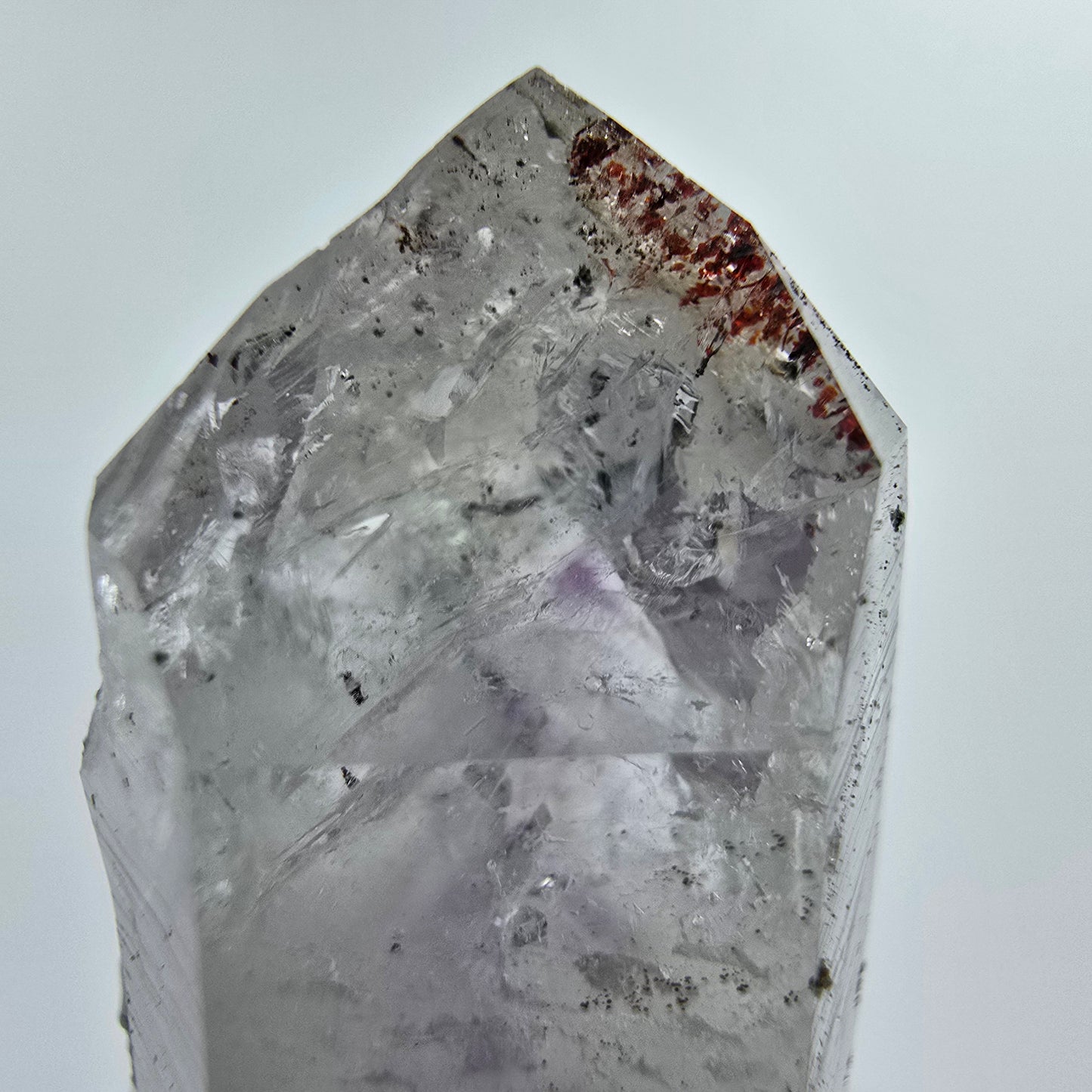 Harlekin Phantom Amethyst, Prehnit, Analcim Streep Mine Gobo. Namibia 49*18*18mm