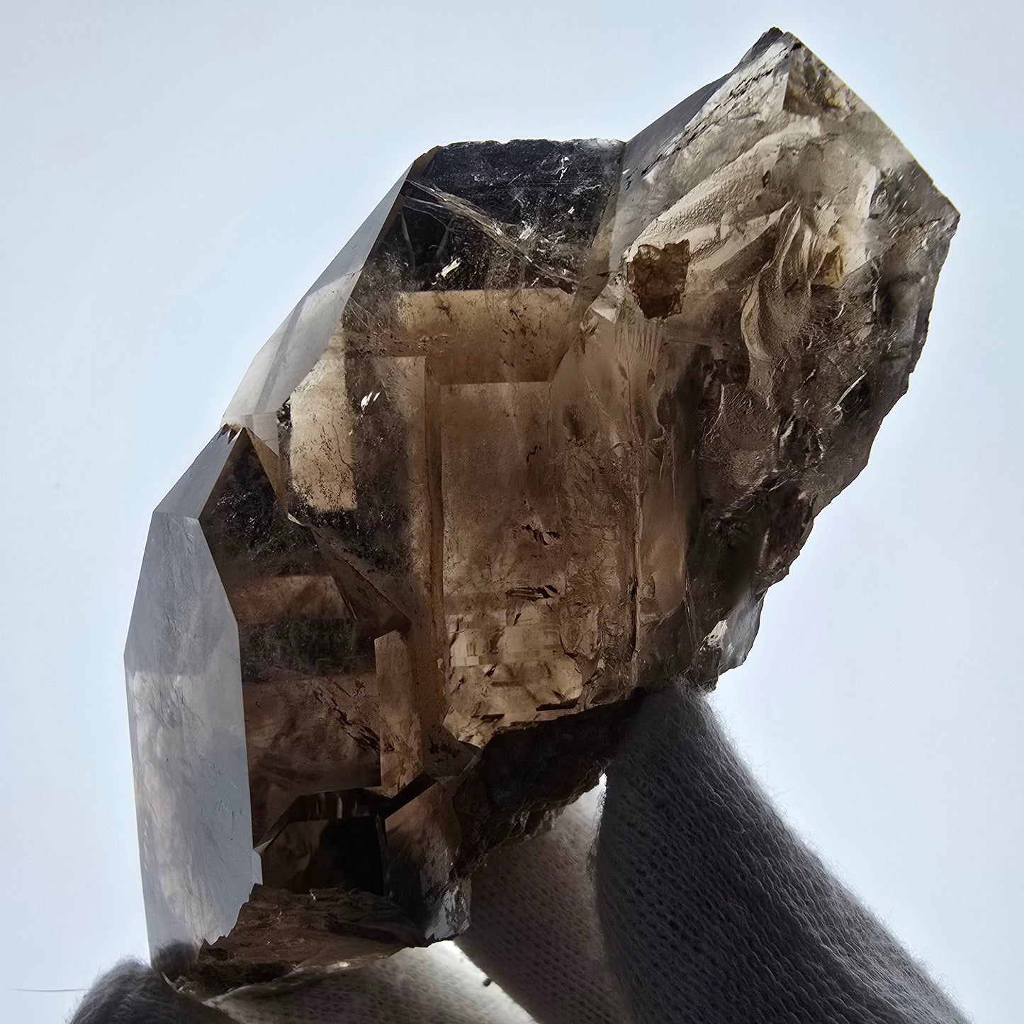 Skeleton Phantom Smoky Quartz Scepter Cluster Valentine Pocket, Namibia 98*54*46mm