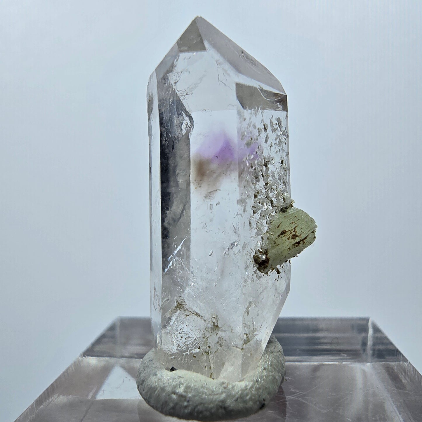 Améthyste fantôme DT, mine Prehnite Point Streep, Goboboseb, Namibie, 28 x 13 x 9 mm