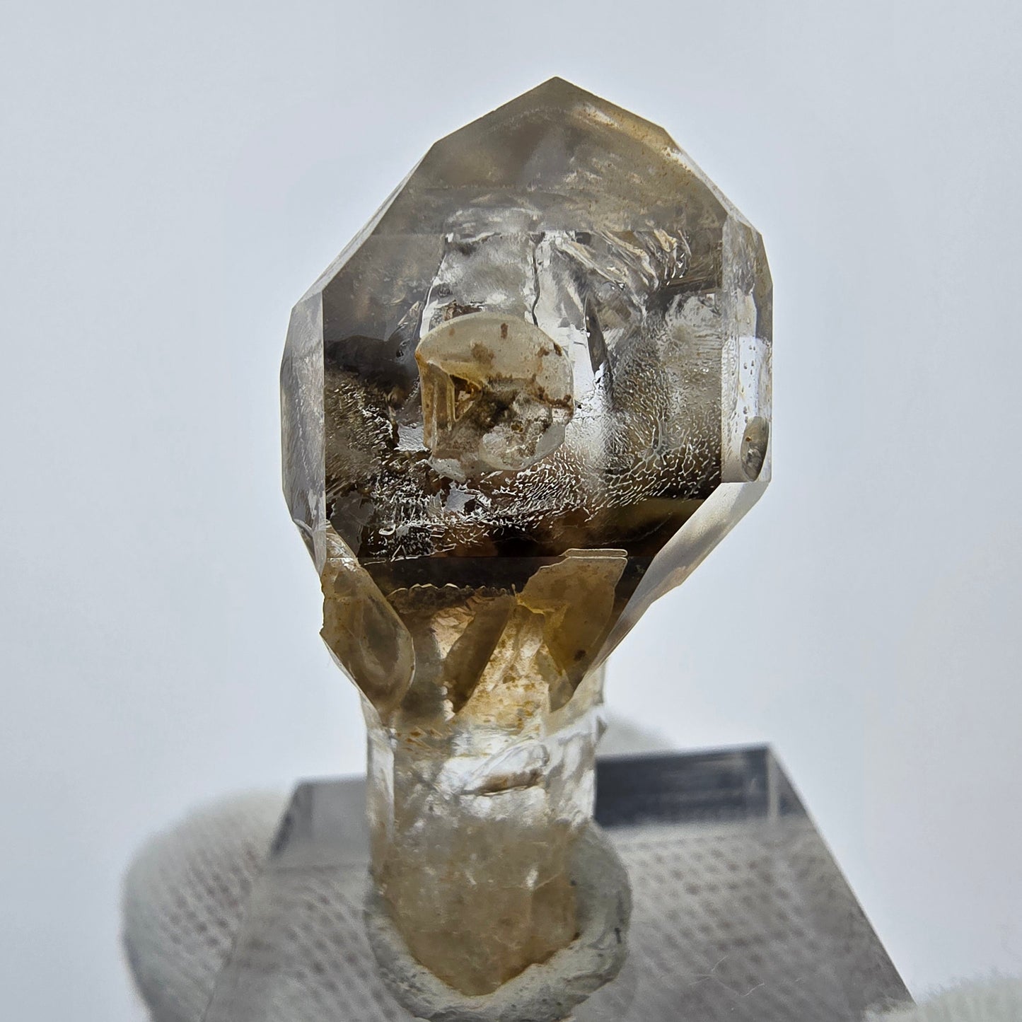 Enhydro Phantom Rauchquarz Fenster Zepter, 1x Blase Goboboseb Namibia 37*18*16mm