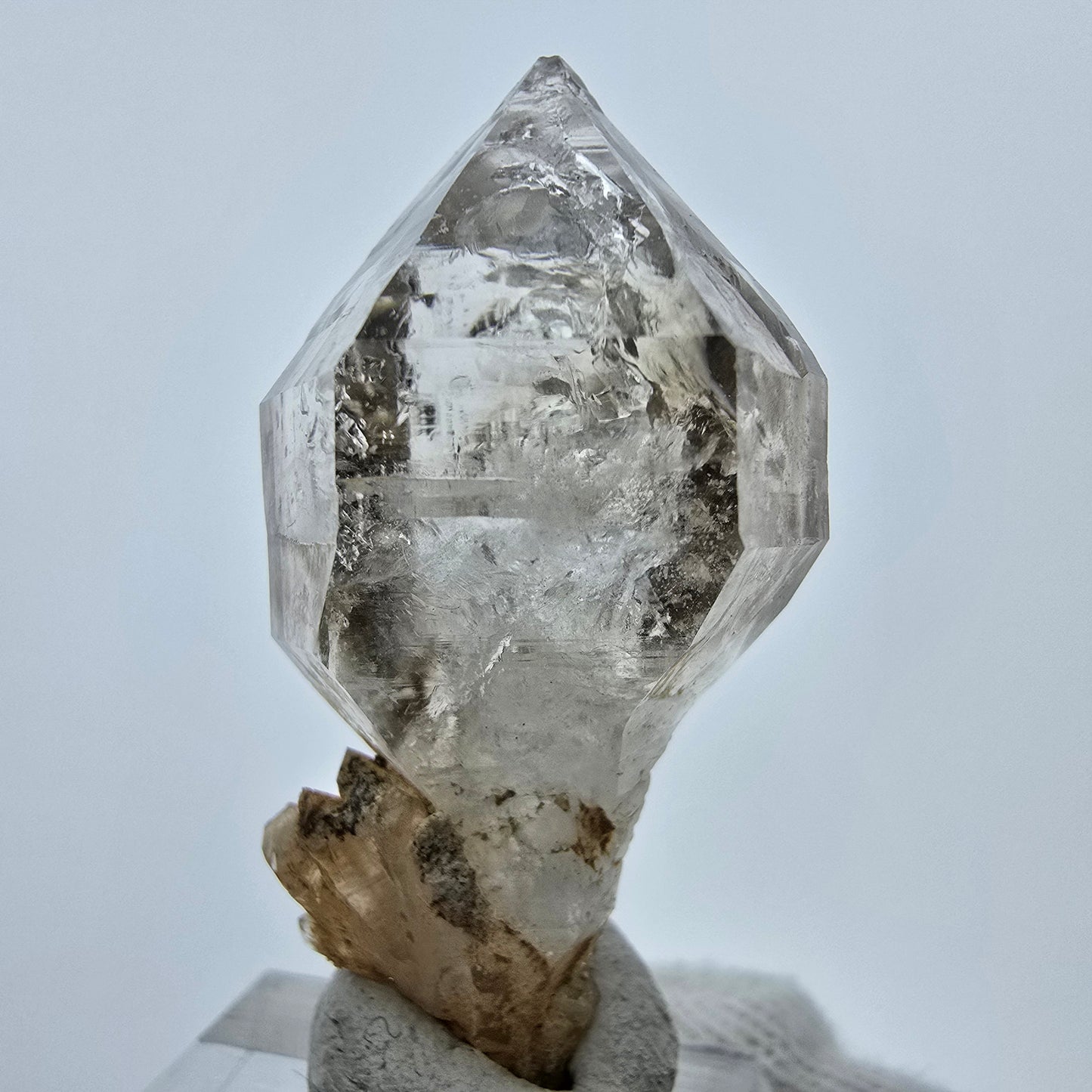 Enhydro Phantom Rauchquarz Zepter, 1x Blase Goboboseb, Namibia 47*20*19mm