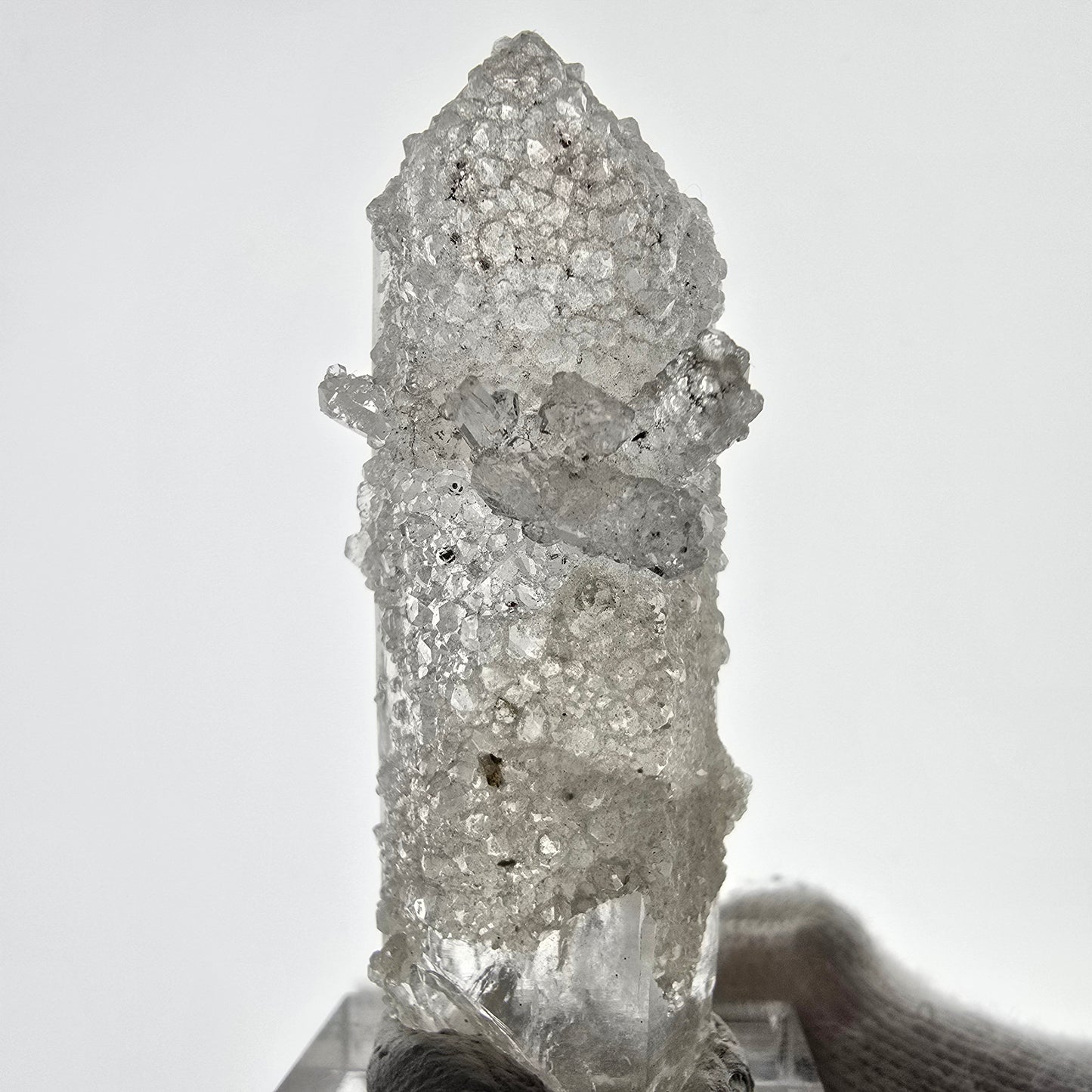 Phantom Smoky Quartz Point with Analcime Streep Mine, Goboboseb, Namibia 55*22*21mm