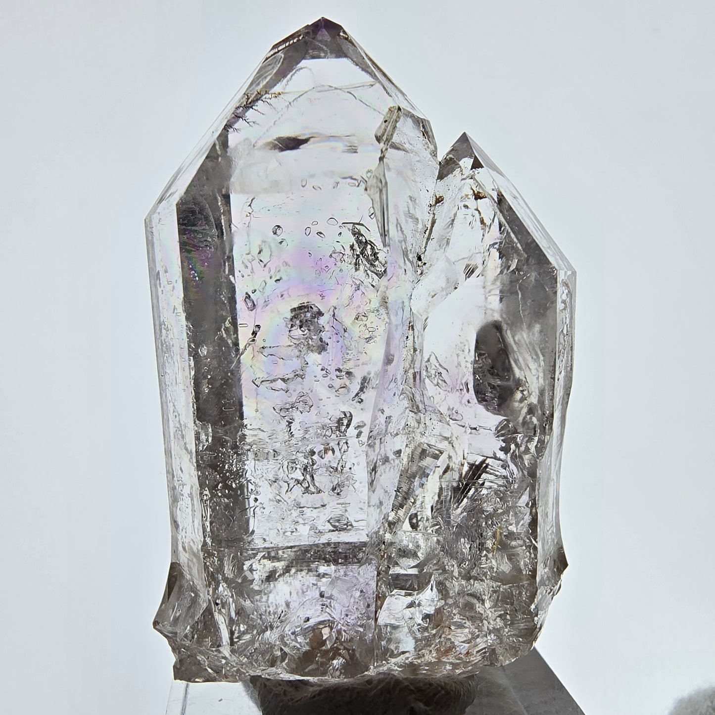Sceptre squelette en améthyste Enhydro, pochette bulle XL pour la Saint-Valentin, Namibie 50 x 31 x 16 mm