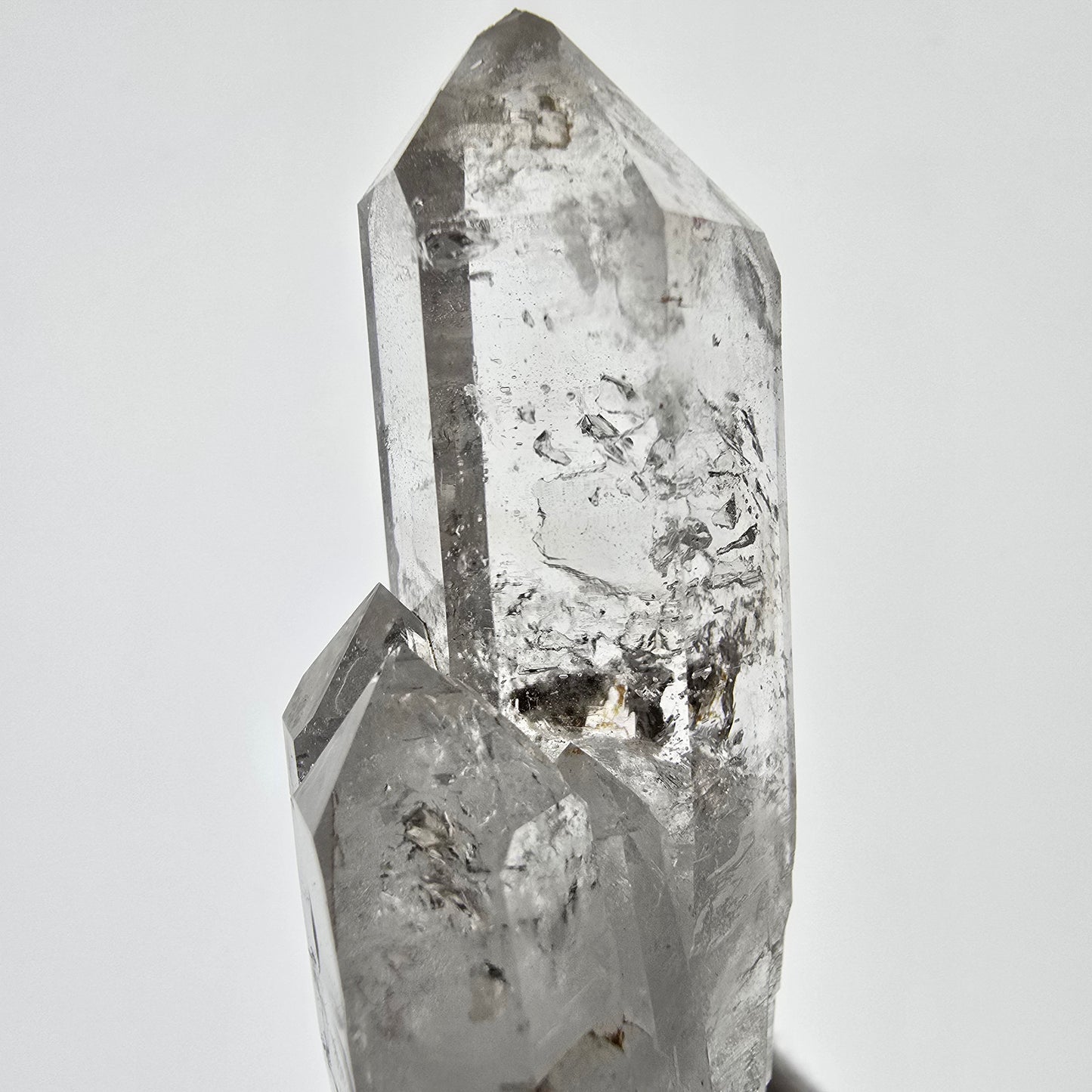 Enhydro Skeleton Smoky Quartz DT Scepter, 1x Bubble Valentine Pocket, Namibia 56*22*16mm