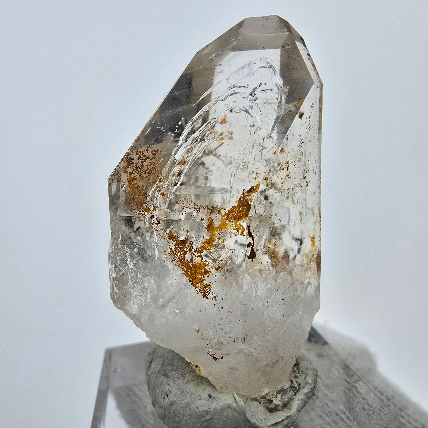 Klarer Phantom Rauchquarz Zepter Kristall Goboboseb, Namibia 40*22*18mm