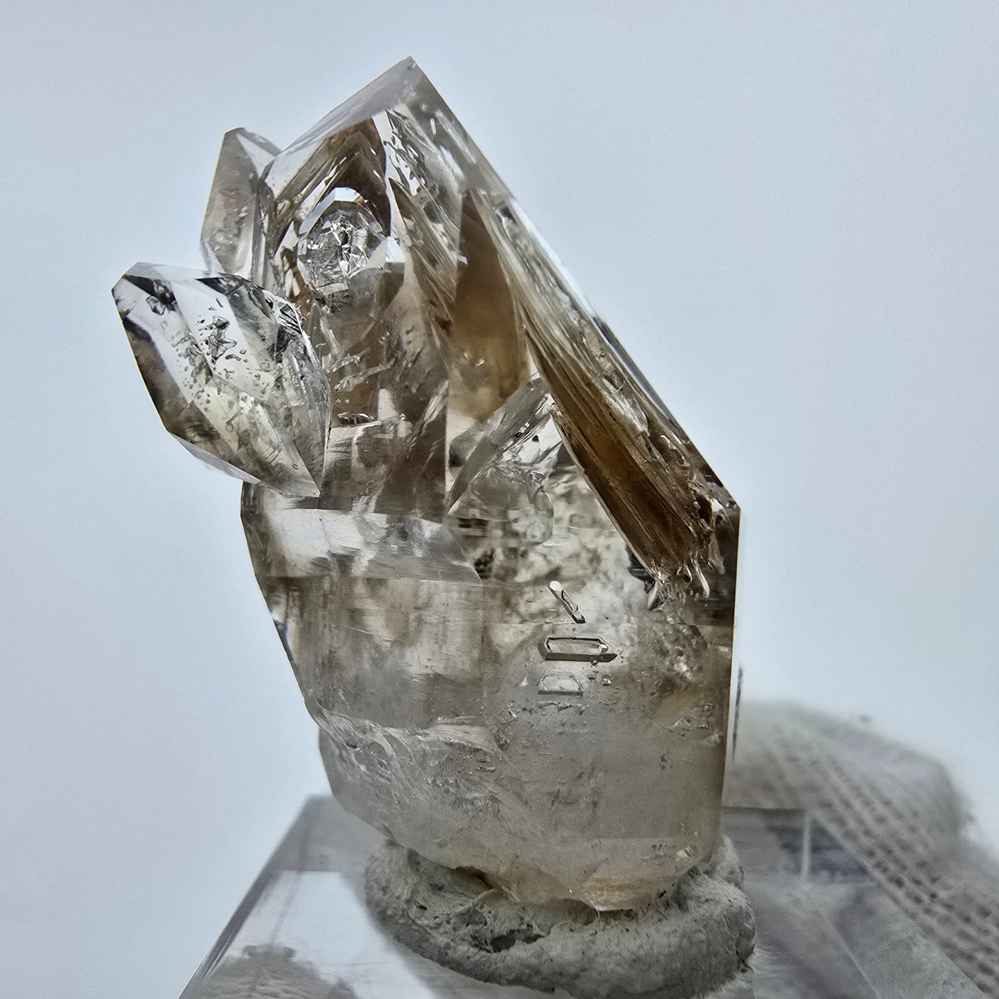 Klare Phantom Rauchquarz Fenster DT Zepter Stufe Goboboseb, Namibia 36*27*22mm