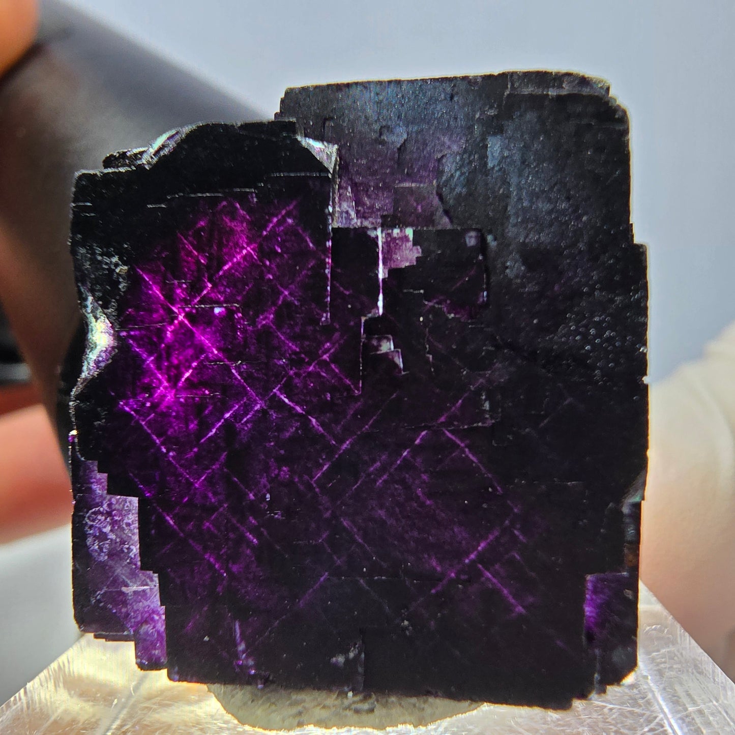 Phantom Fluorit Würfel Stufe grün lila zonal 11:11 Angel Pocket, Namibia 22*22*20mm