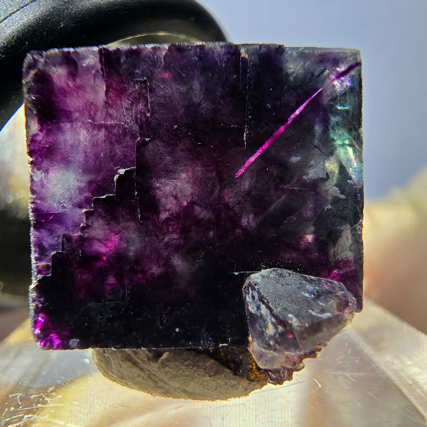 Phantom Fluorit Würfel parkettiert, grün lila Okorusu, Namibia 16*16*16mm