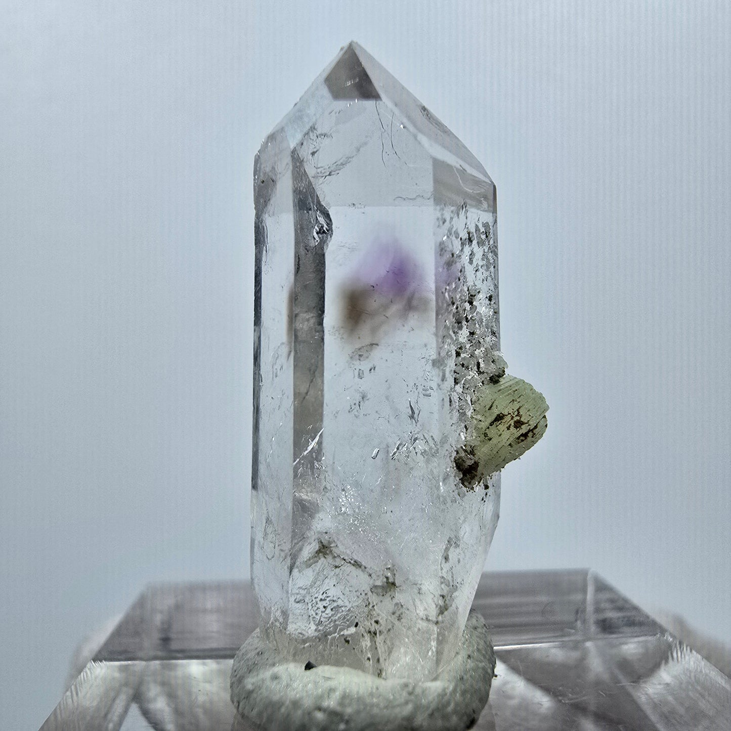 Améthyste fantôme DT, mine Prehnite Point Streep, Goboboseb, Namibie, 28 x 13 x 9 mm