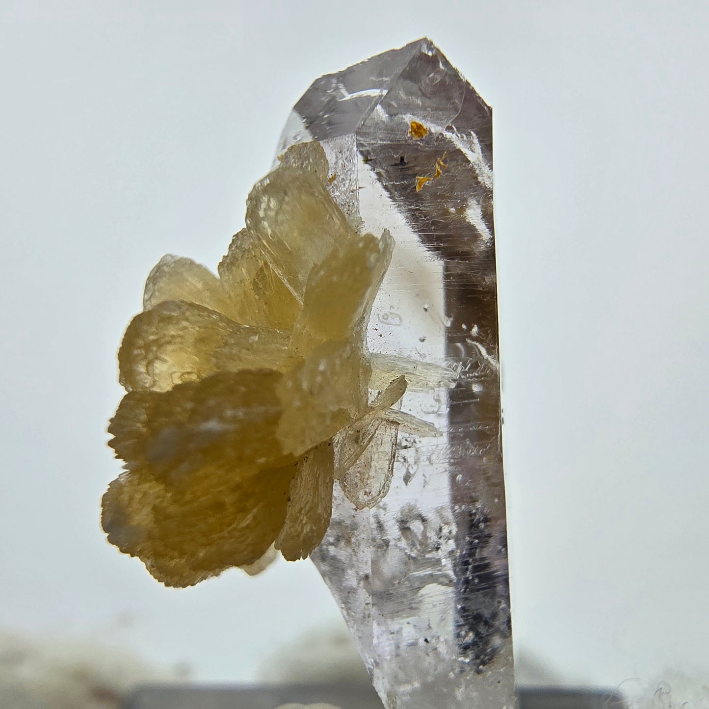 Phantom Amethyst Kristall mit Stilbit Goboboseb, Namibia 32*14*13mm Sammlung