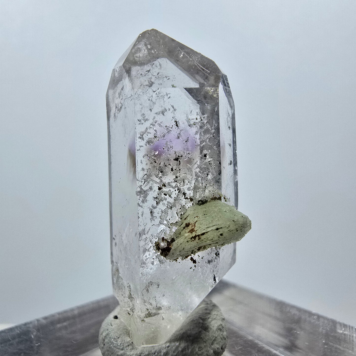 Améthyste fantôme DT, mine Prehnite Point Streep, Goboboseb, Namibie, 28 x 13 x 9 mm