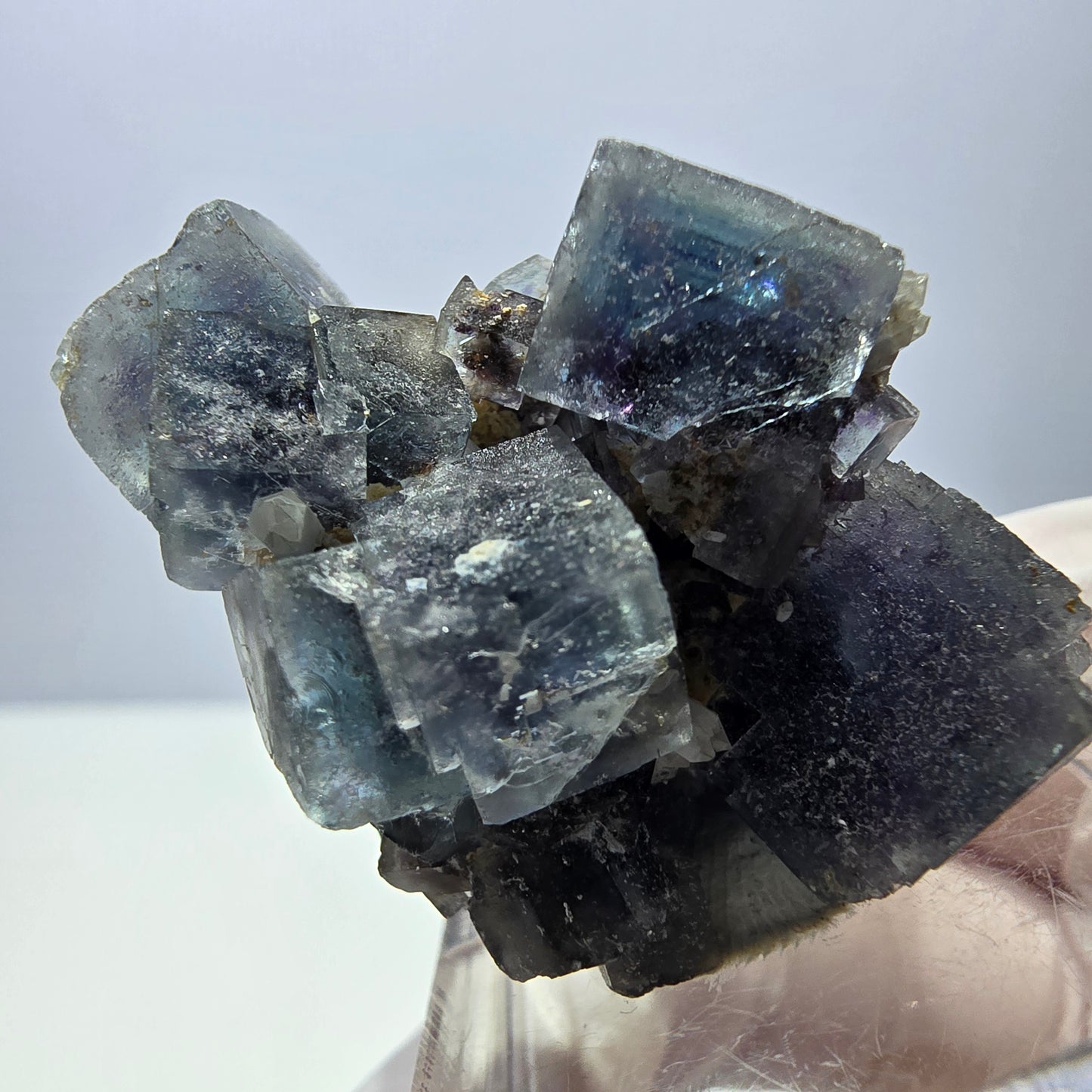 Phantom Fluorit Würfel Stufe, blau lila Okorusu, Namibia 34*29*20mm