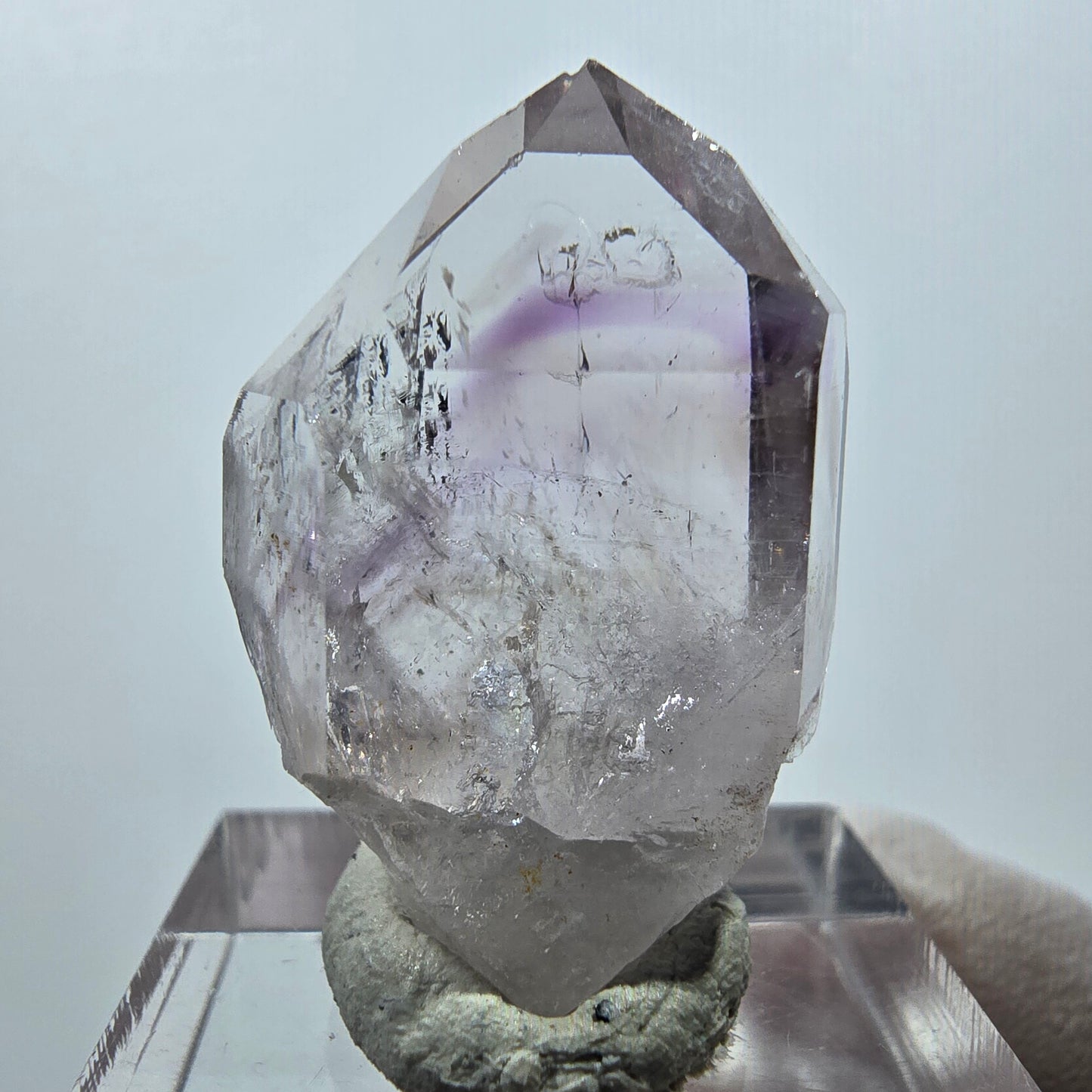Améthyste fantôme, mine Prehnite Point Streep, Goboboseb, Namibie, 31 x 20 x 11 mm