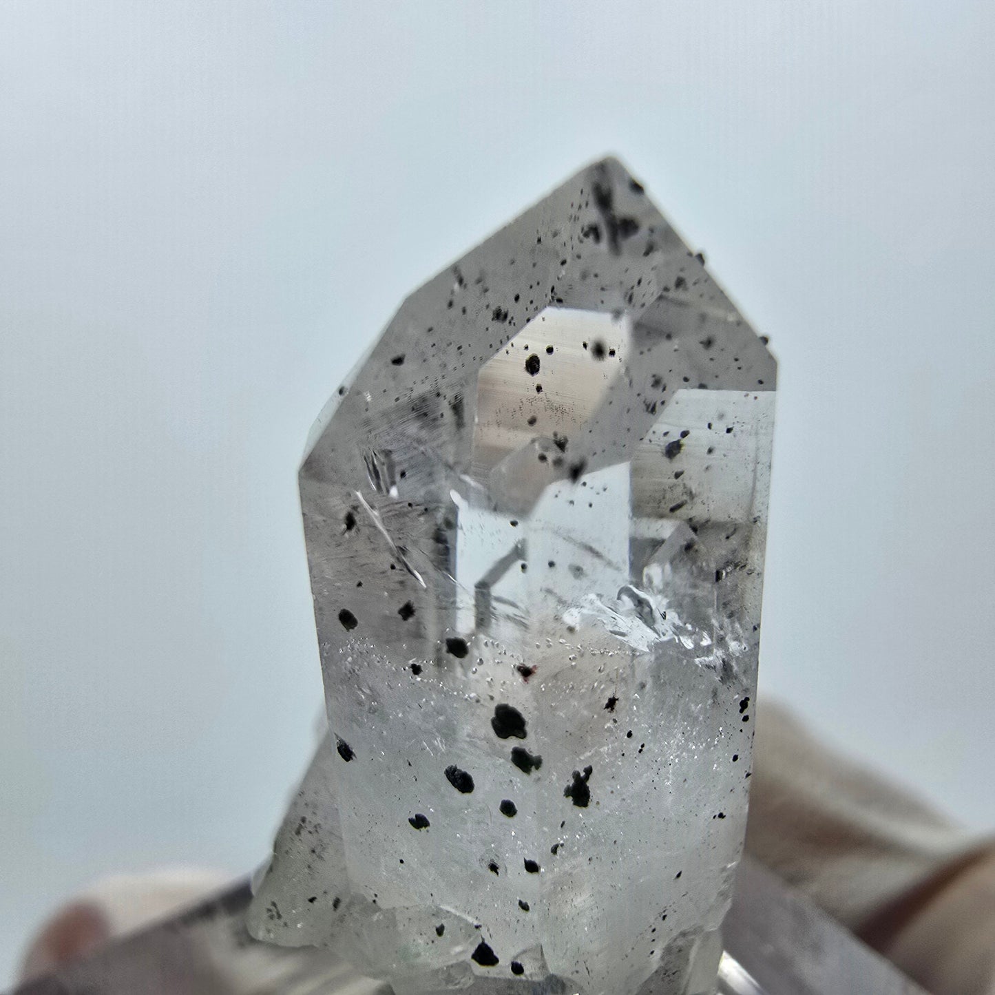 Quartz hématite transparent Point Streep Mine, Goboboseb, Namibie 29 x 14 x 10 mm