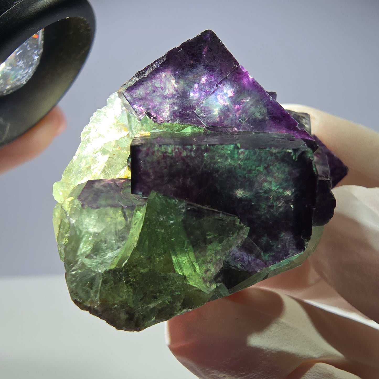 Spécimen de cube de fluorite fantôme, parqueté, zonal Okorusu, Namibie 51 x 30 x 24 mm