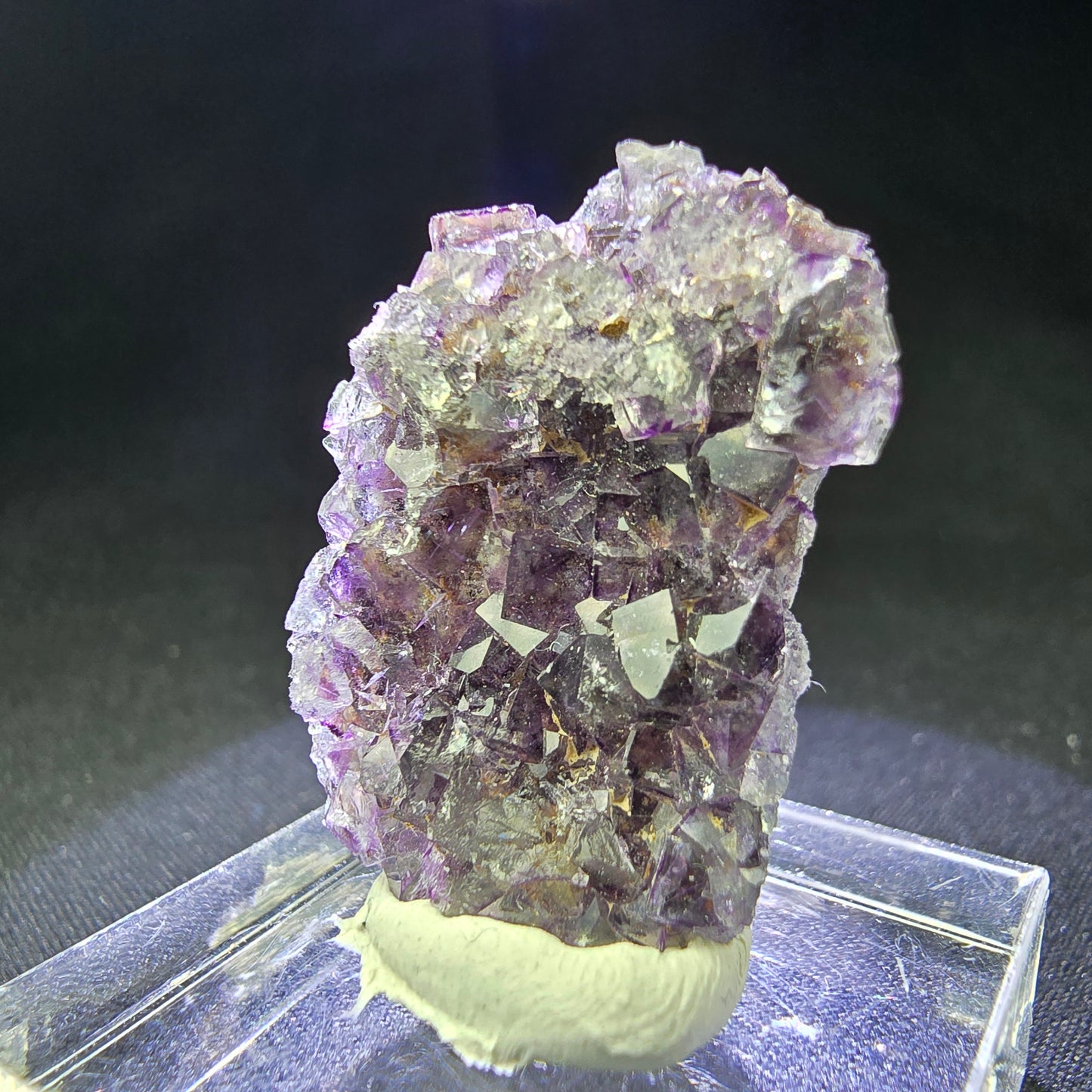 Sehr klare Fluorit Würfel Stufe lila 28*20*7mm Okorusu Mine, Namibia Sammlung