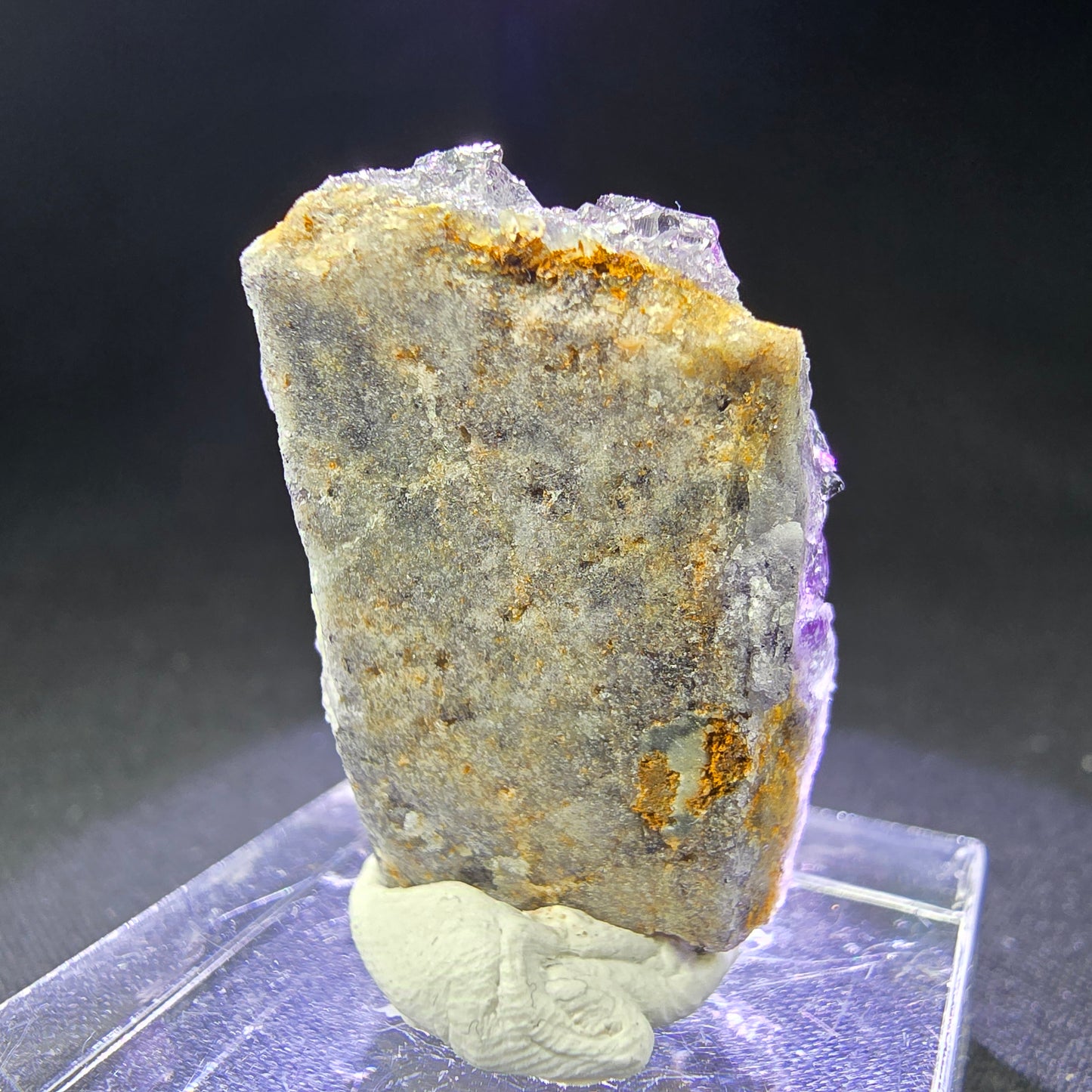 Sehr klare Fluorit Würfel Stufe lila 28*20*7mm Okorusu Mine, Namibia Sammlung