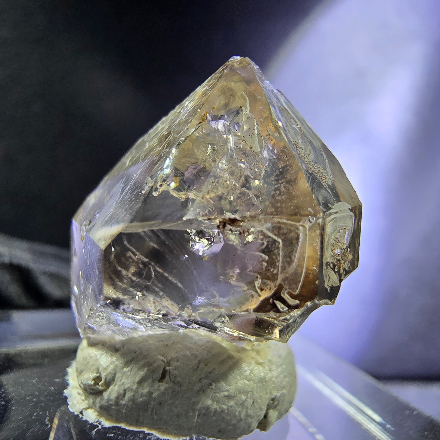Clear Phantom Smoky Quartz Double Terminated Scepter 18*17*15mm from Goboboseb Namibia